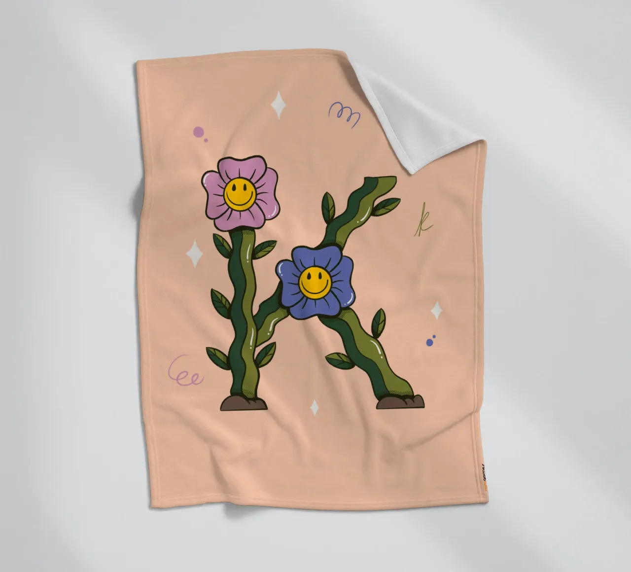Blume K Fleecedecke von Rafa Gomes
