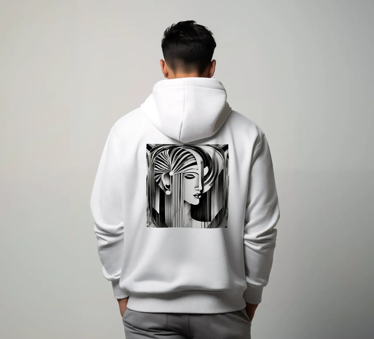 Black & White 2 felpa con cappuccio da Rezh creations