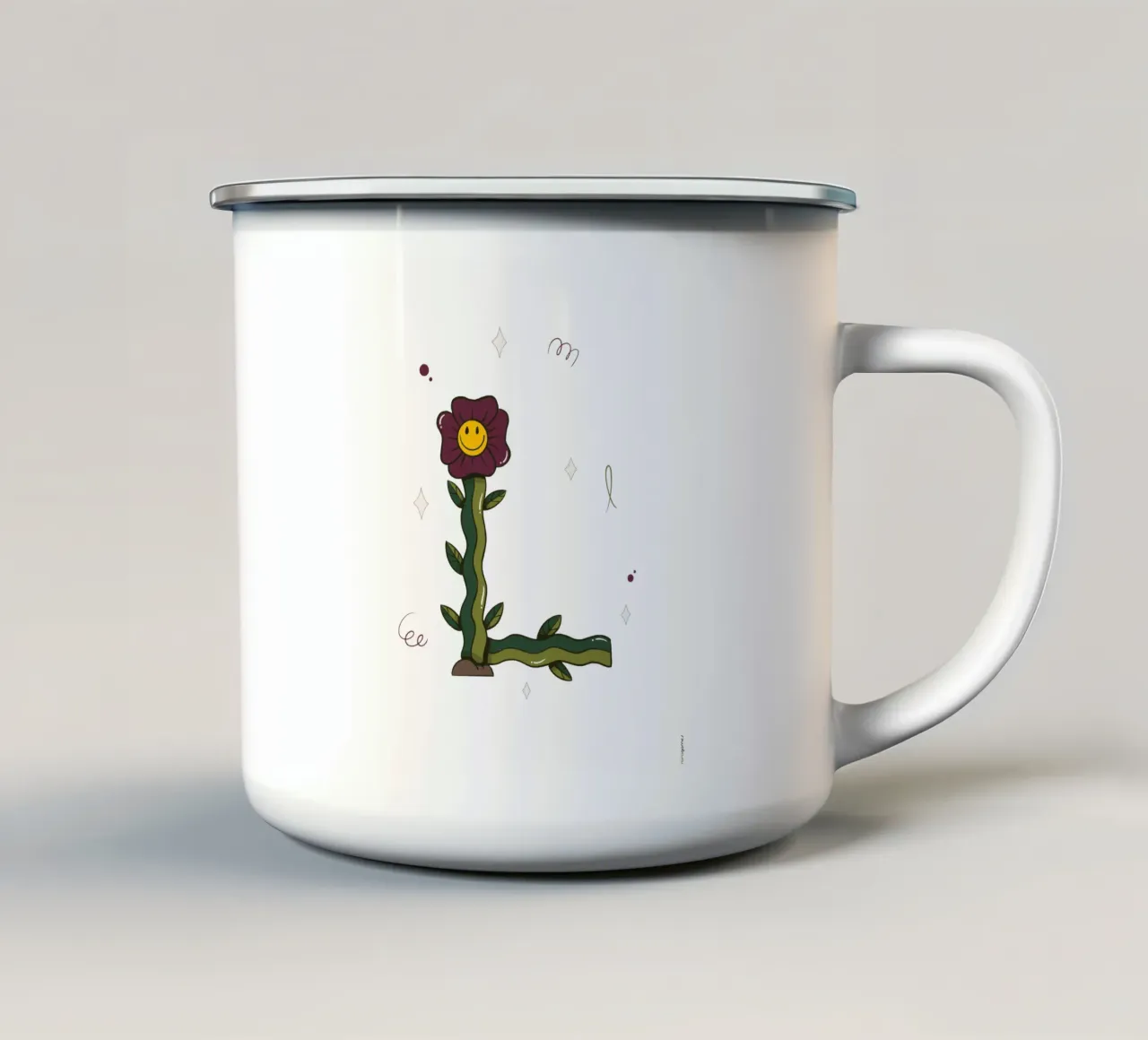 Fiore L tazza in smalto da Rafa Gomes