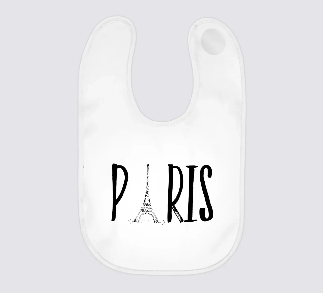 Tipografie PARIS bavaglino da Melanie Viola