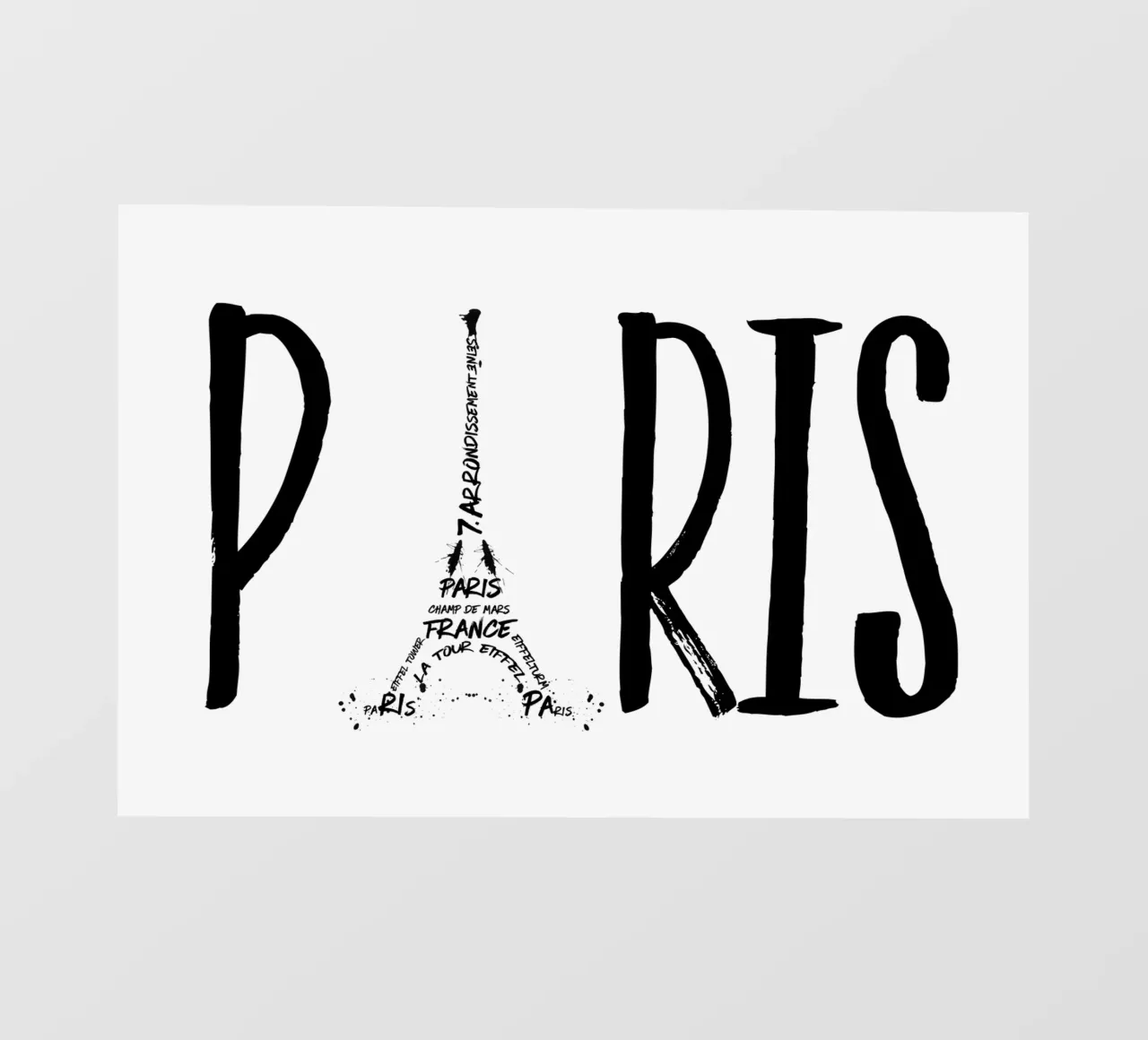 Tipografie PARIS pellicola backlit da Melanie Viola