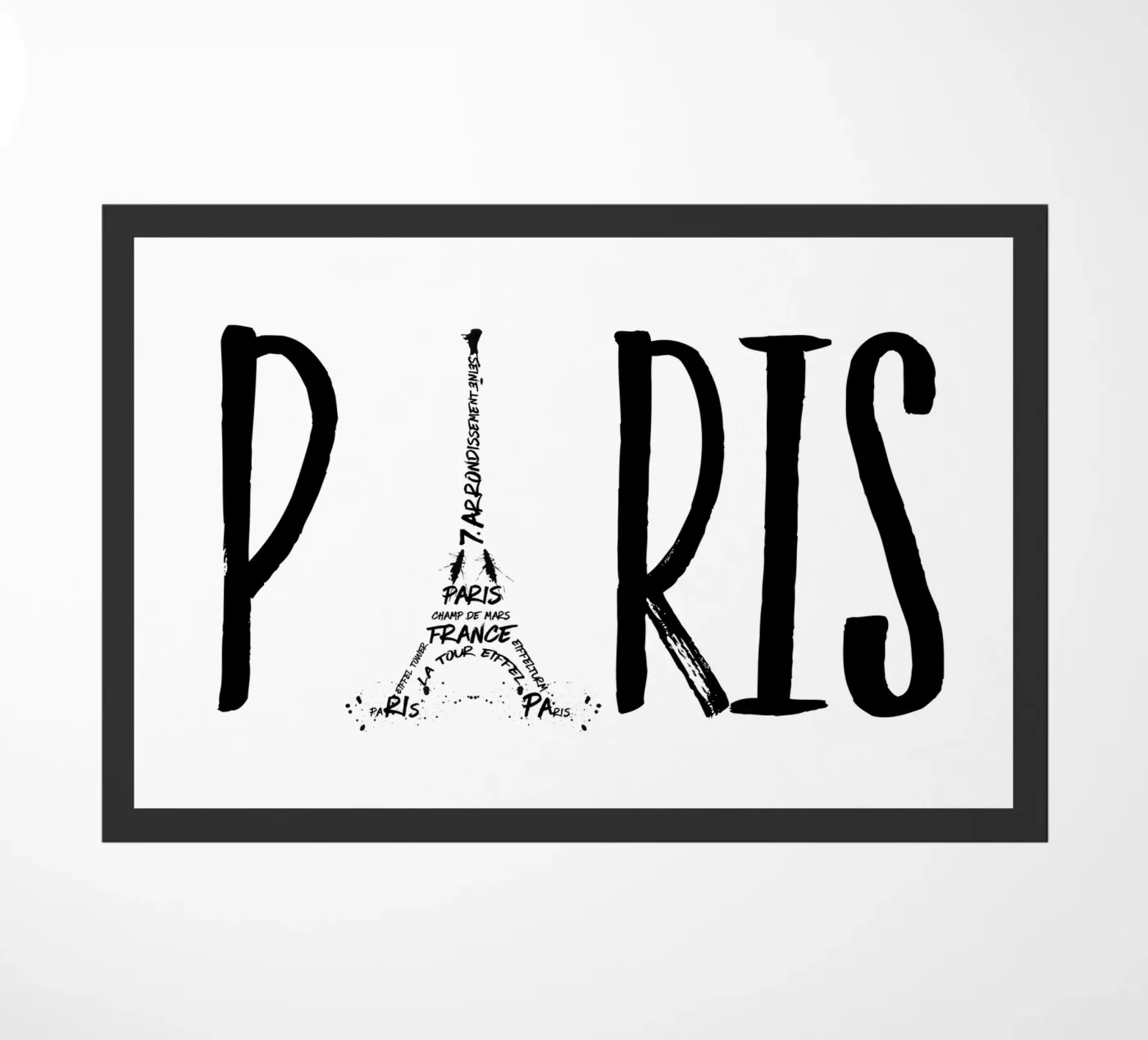 PARIS Typographies doormat by Melanie Viola