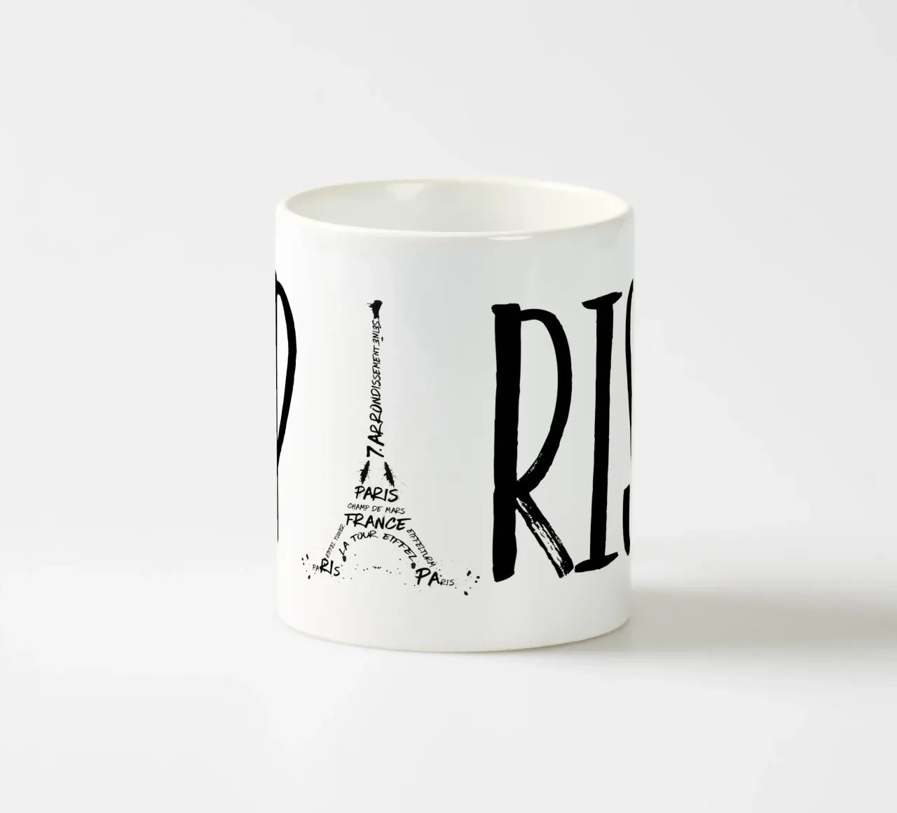 Tipografie PARIS tazza in ceramica da Melanie Viola