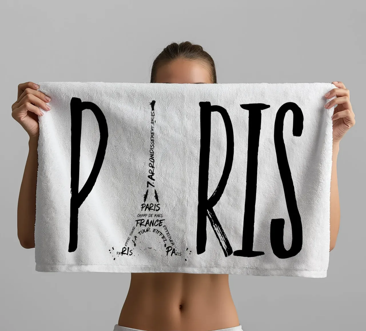 Tipografie PARIS asciugamano da bagno da Melanie Viola