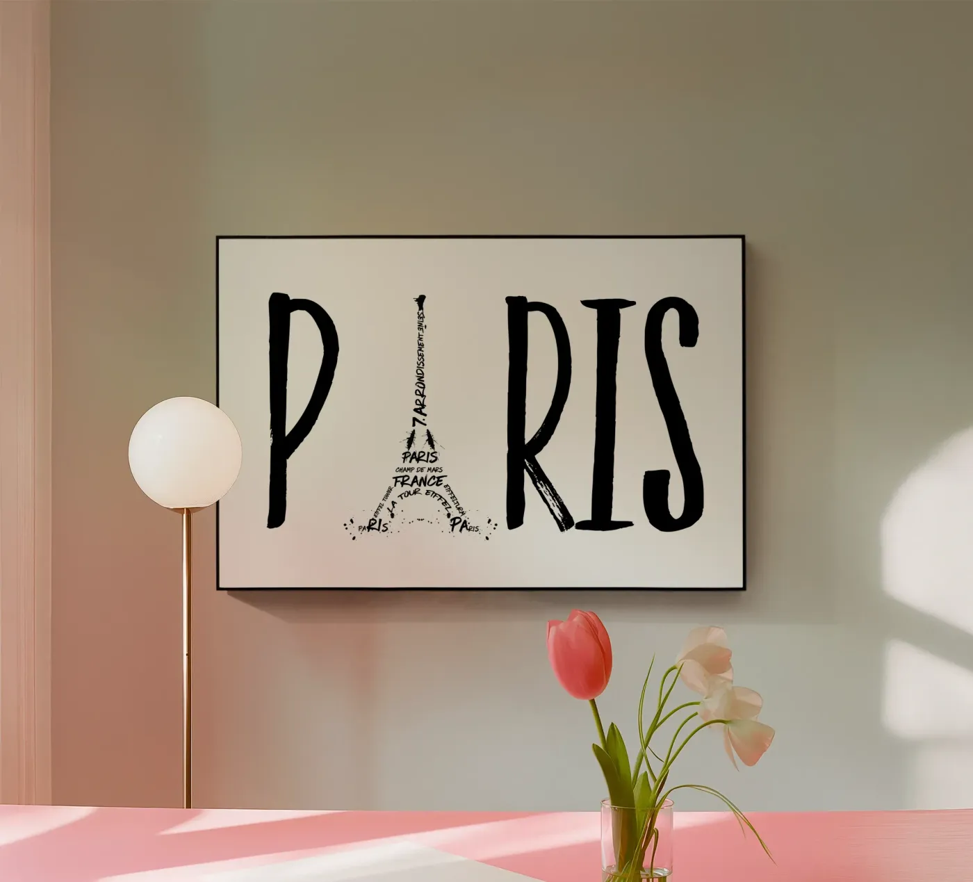 Tipografie PARIS plexiglass da Melanie Viola