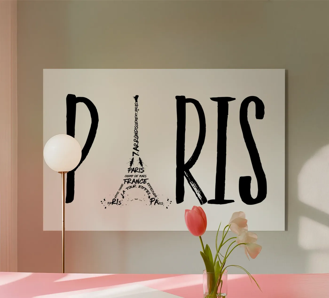 Tipografie PARIS plexiglass da Melanie Viola