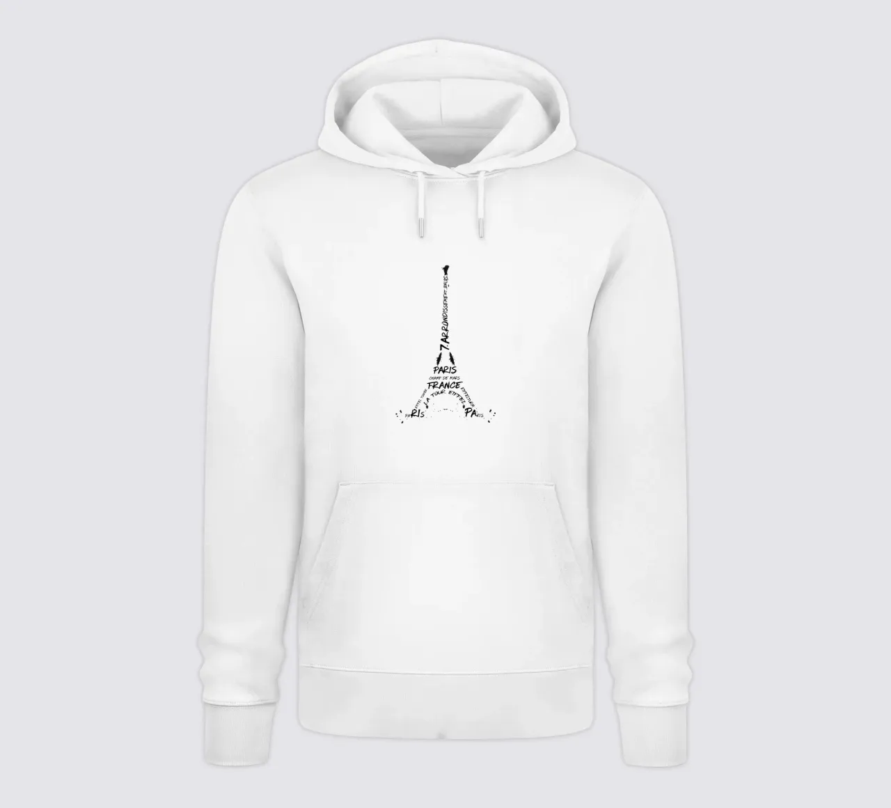 Torre Eiffel in arte digitale felpa con cappuccio da Melanie Viola