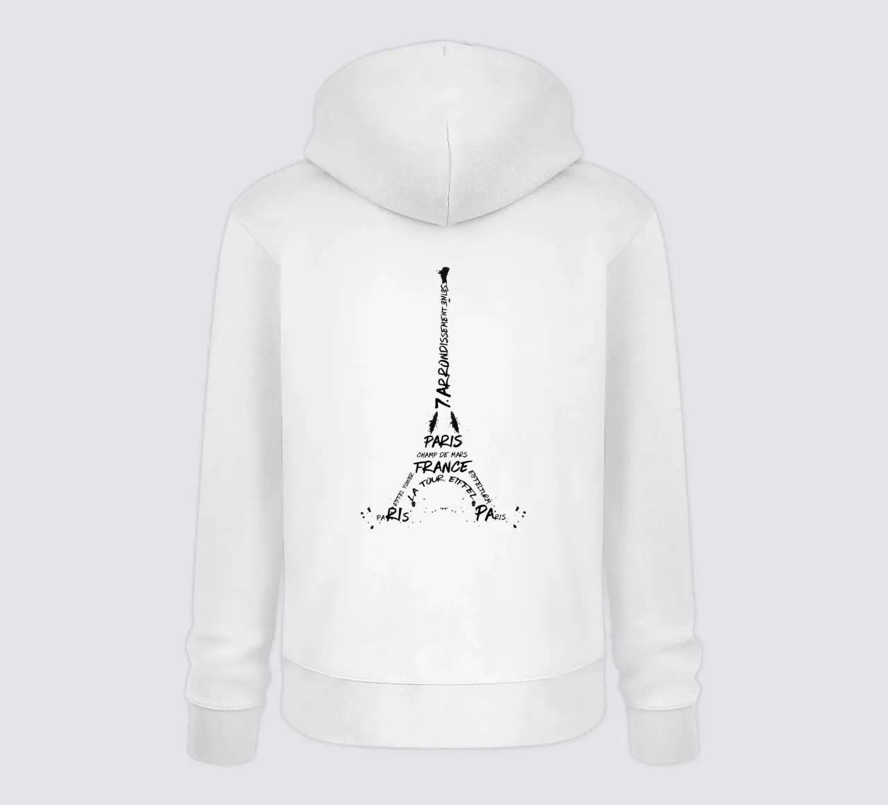Torre Eiffel in arte digitale felpa con cappuccio da Melanie Viola