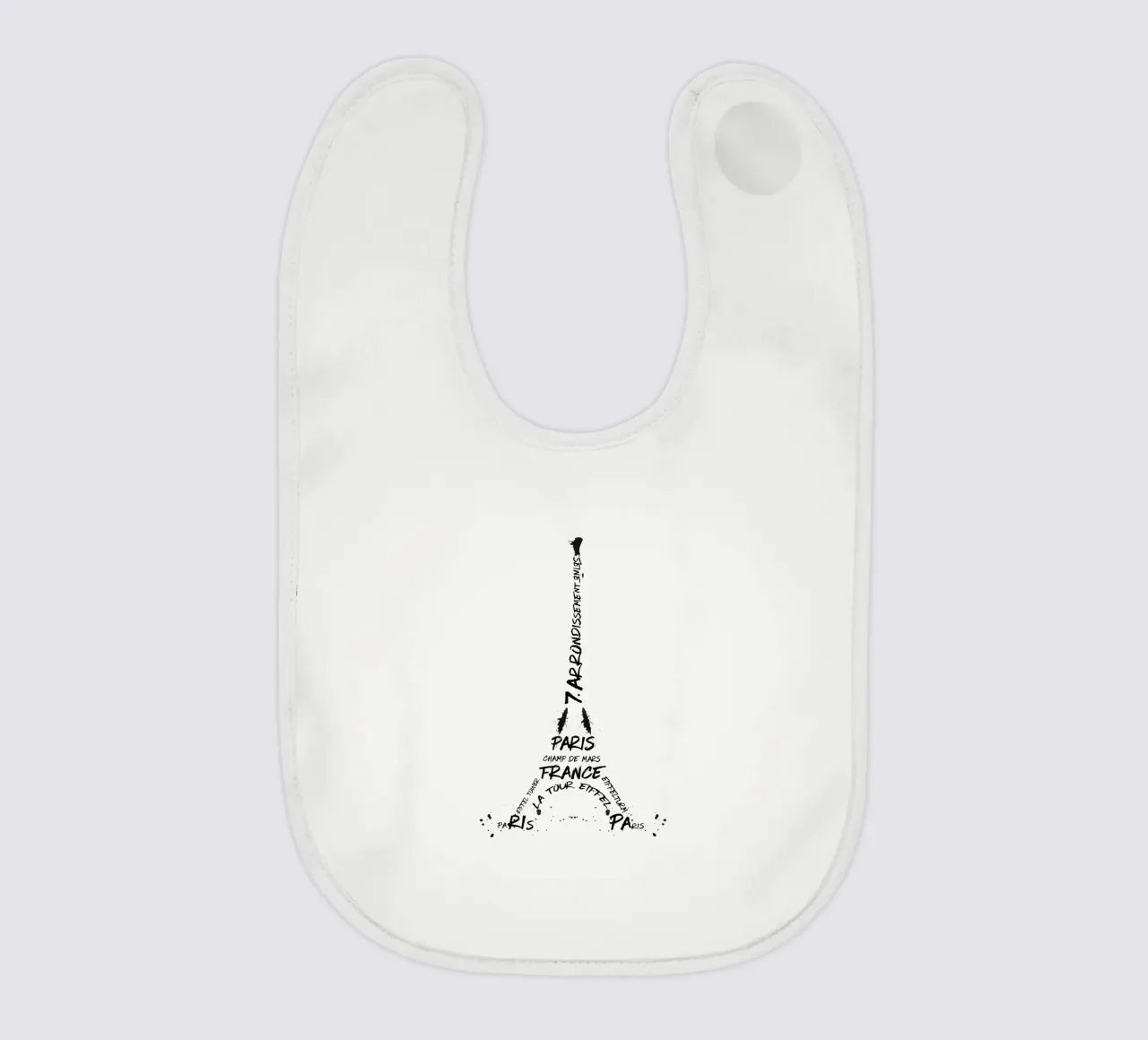Digital-Art Eiffel Tower Babylätzchen von Melanie Viola