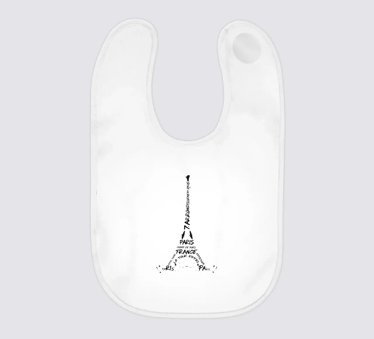 Torre Eiffel de arte digital babero de Melanie Viola