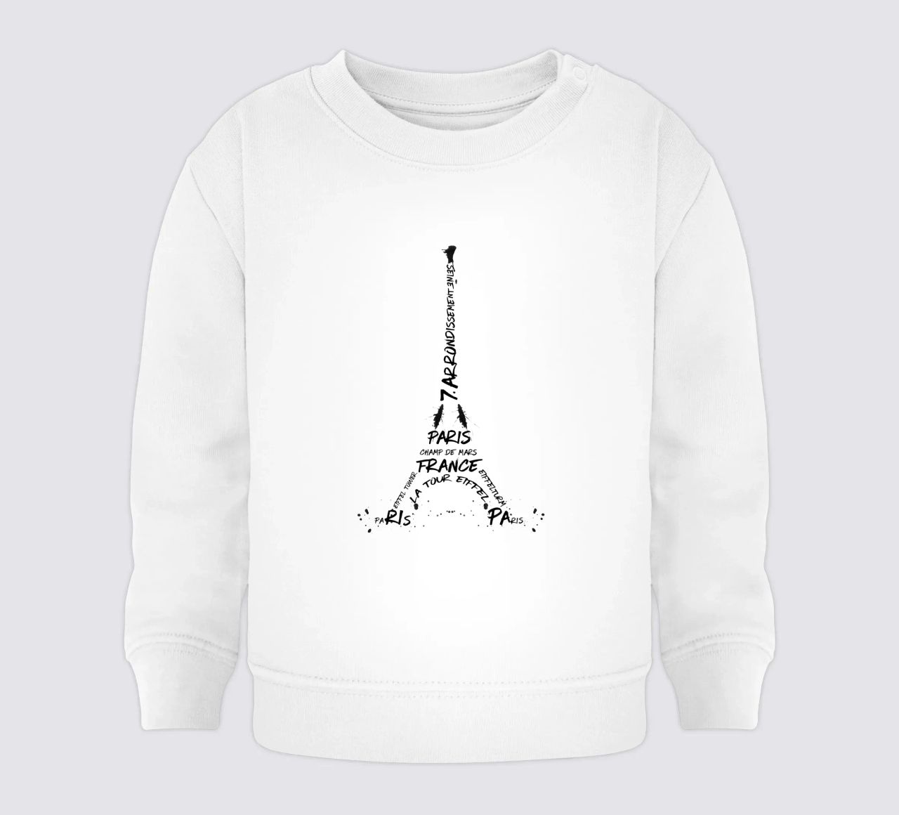 Torre Eiffel in arte digitale felpa neonato da Melanie Viola