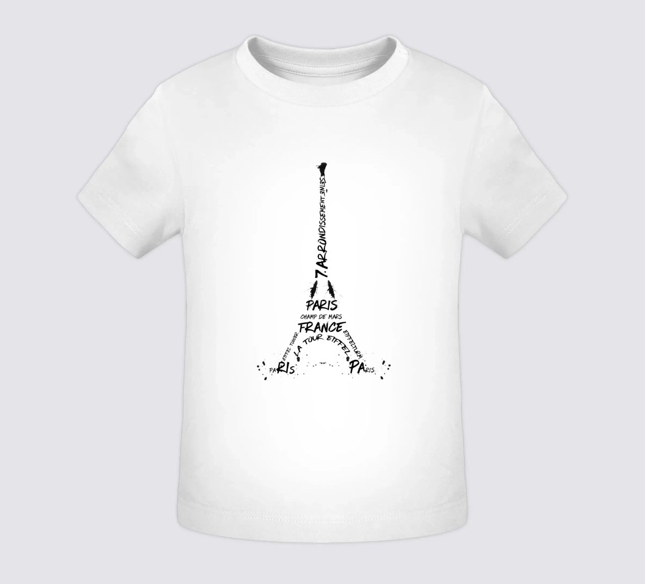 Torre Eiffel in arte digitale maglietta neonato da Melanie Viola