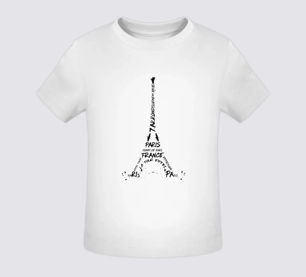 Torre Eiffel in arte digitale maglietta neonato da Melanie Viola