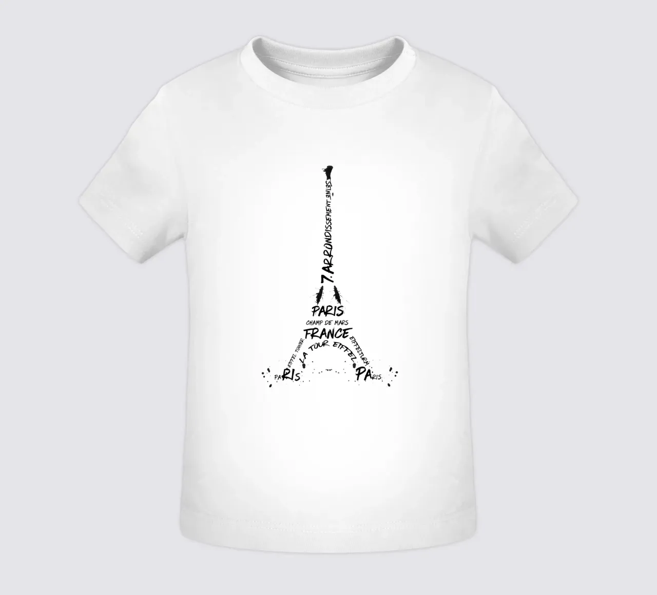 Torre Eiffel in arte digitale maglietta neonato da Melanie Viola