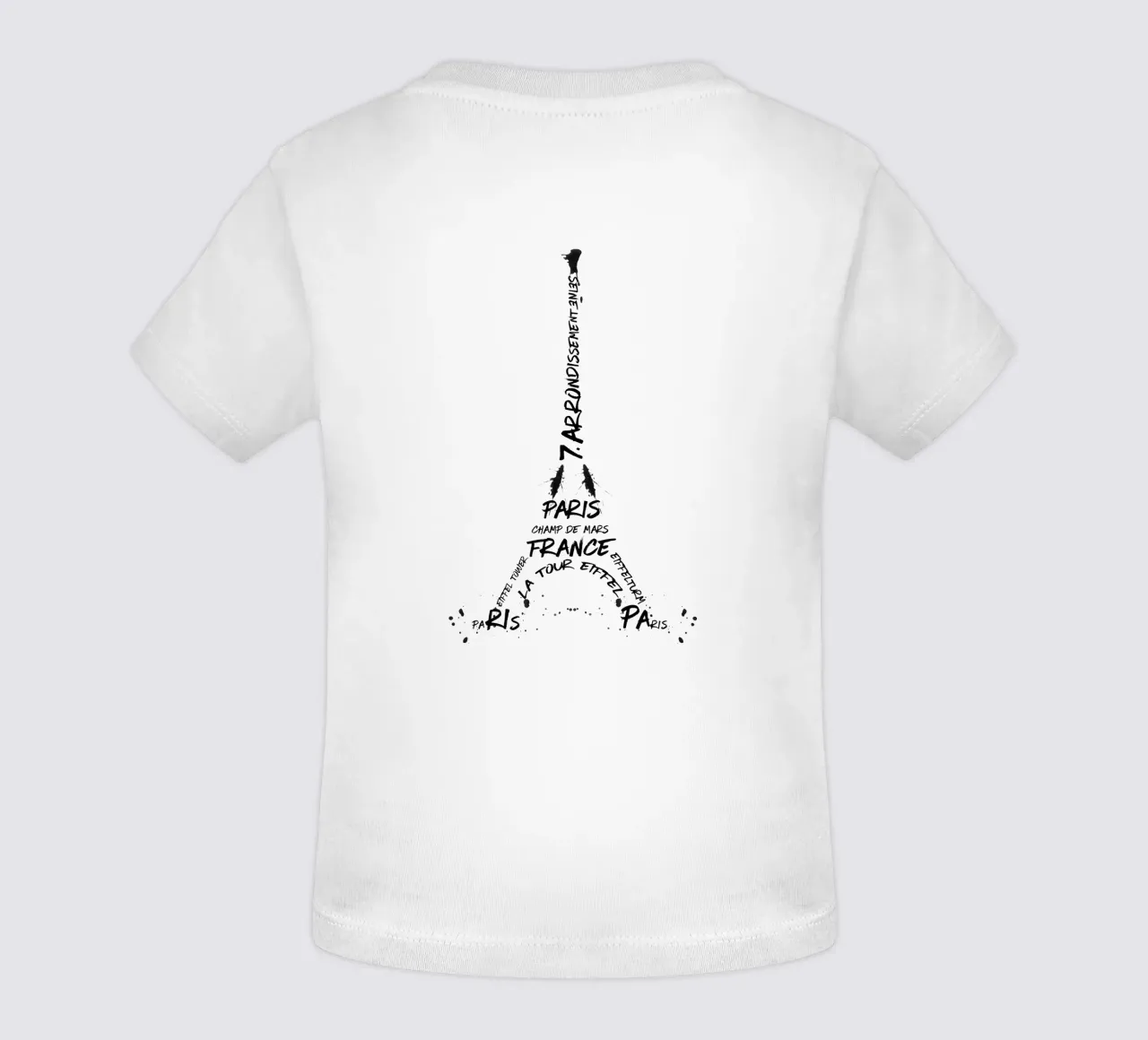 Torre Eiffel in arte digitale maglietta neonato da Melanie Viola