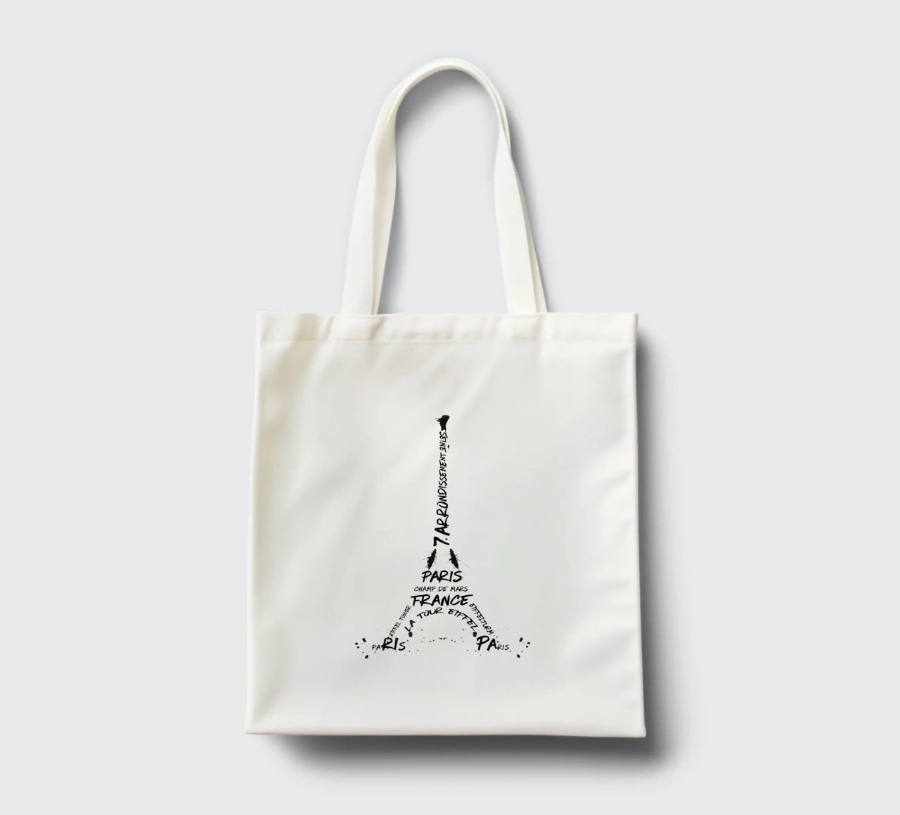 Torre Eiffel in arte digitale borsa in juta da Melanie Viola