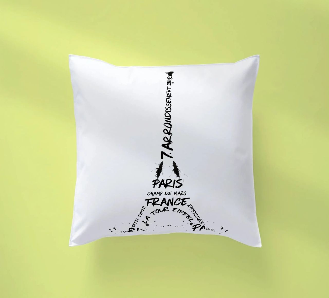 Torre Eiffel in arte digitale cuscino da Melanie Viola