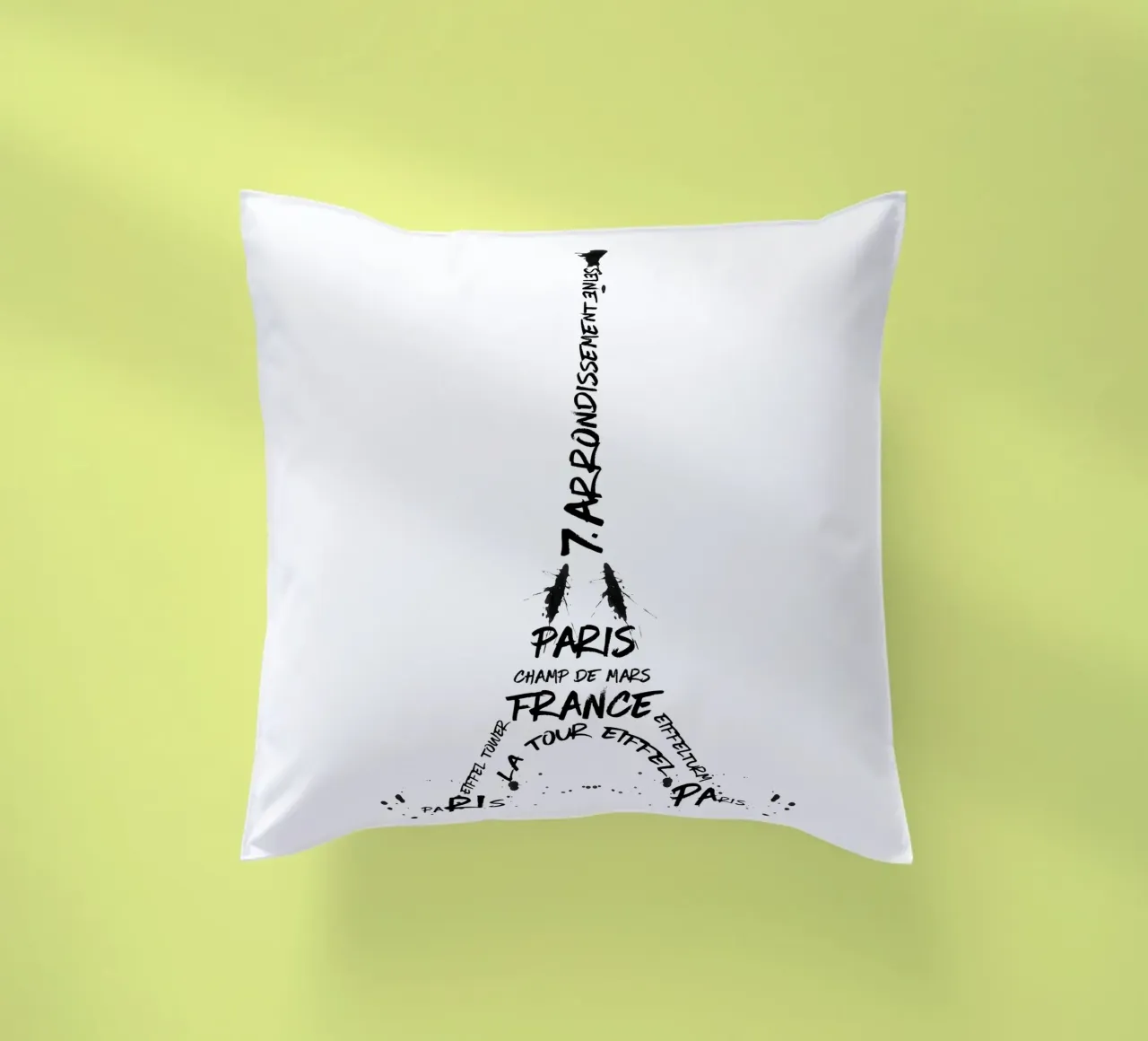 Digital-Art Eiffel Tower Kissen von Melanie Viola