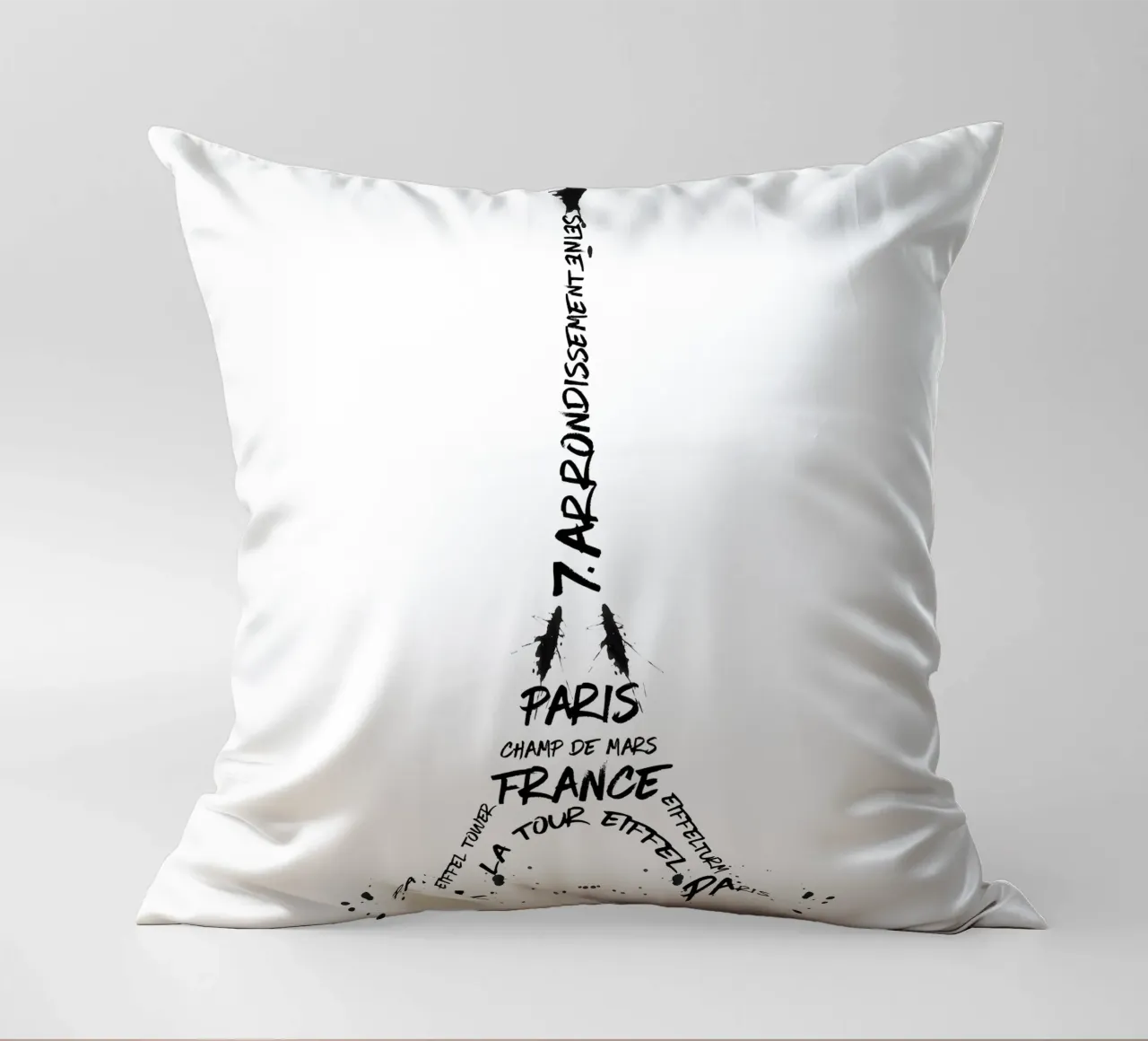 Torre Eiffel in arte digitale cuscino da Melanie Viola