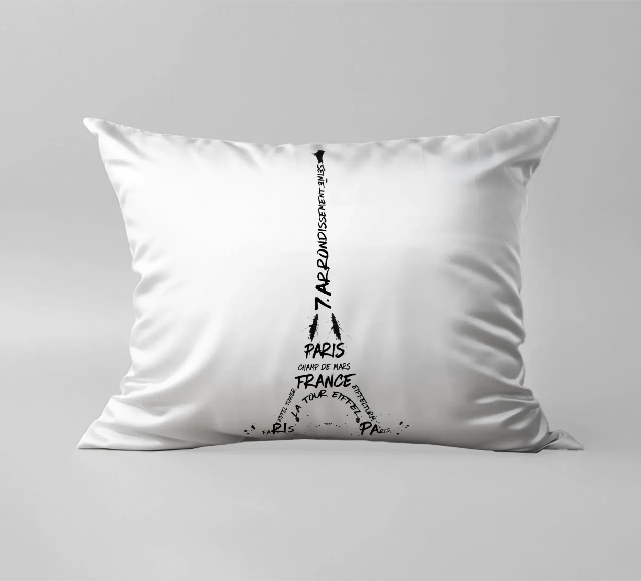 Torre Eiffel in arte digitale cuscino da Melanie Viola