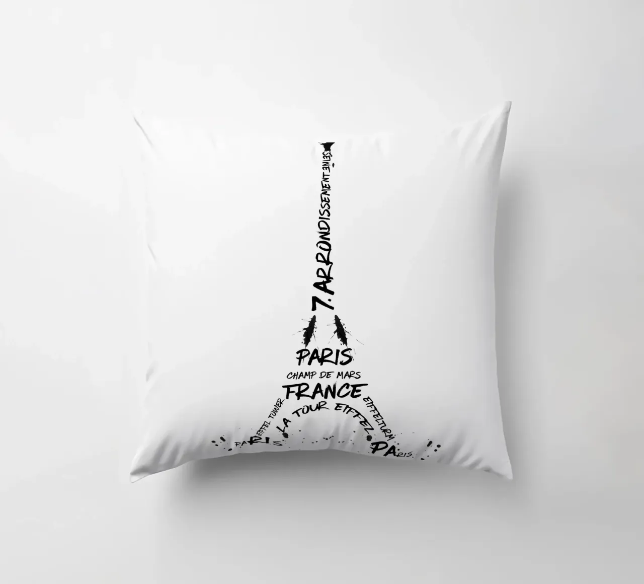 Digital-Art Eiffel Tower Kissen von Melanie Viola