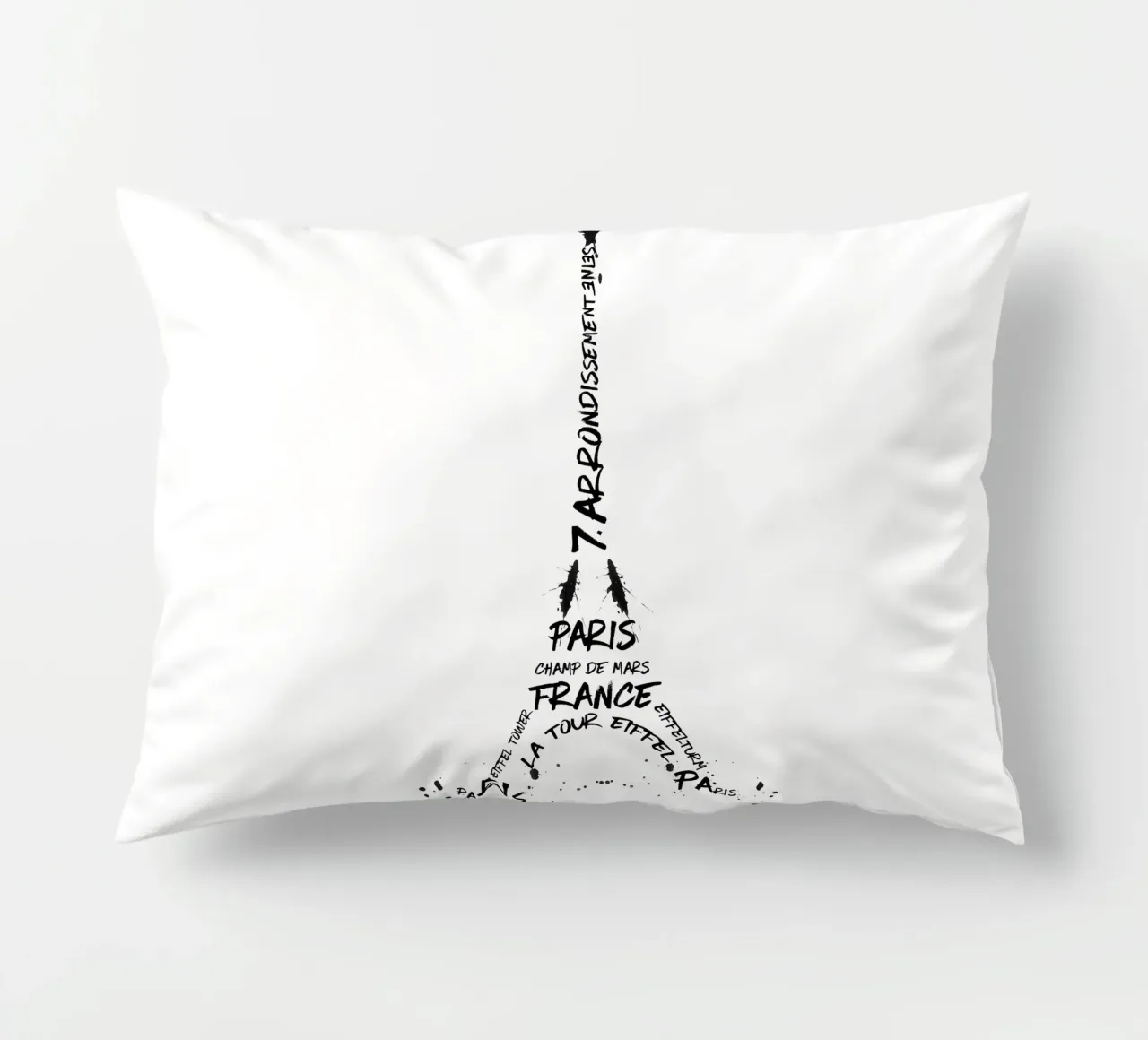 Torre Eiffel in arte digitale cuscino da Melanie Viola