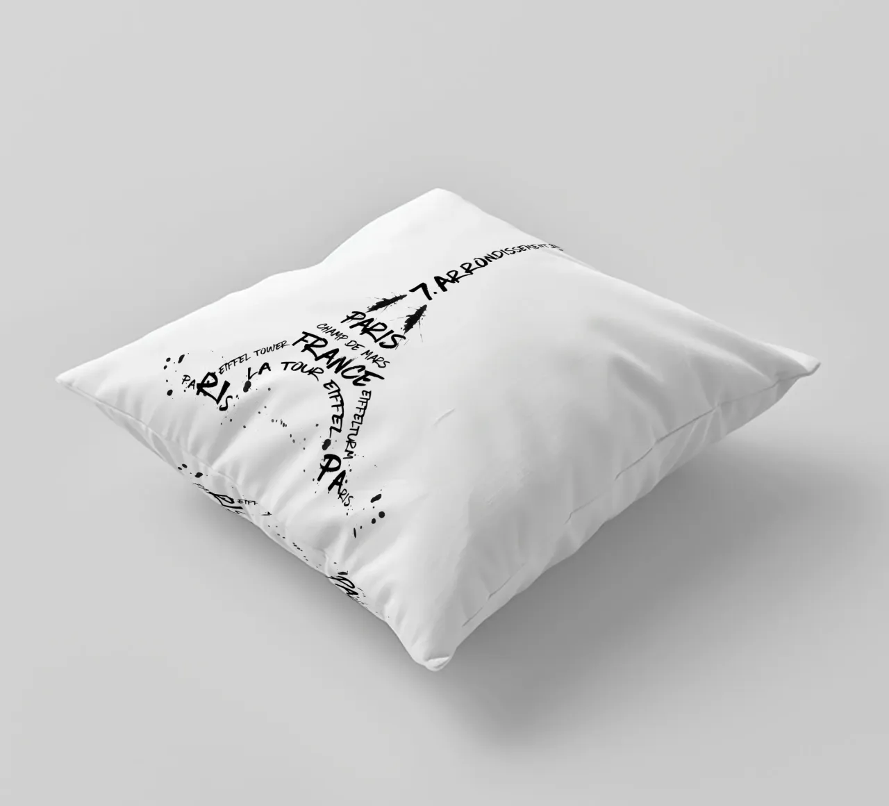 Torre Eiffel in arte digitale cuscino da Melanie Viola