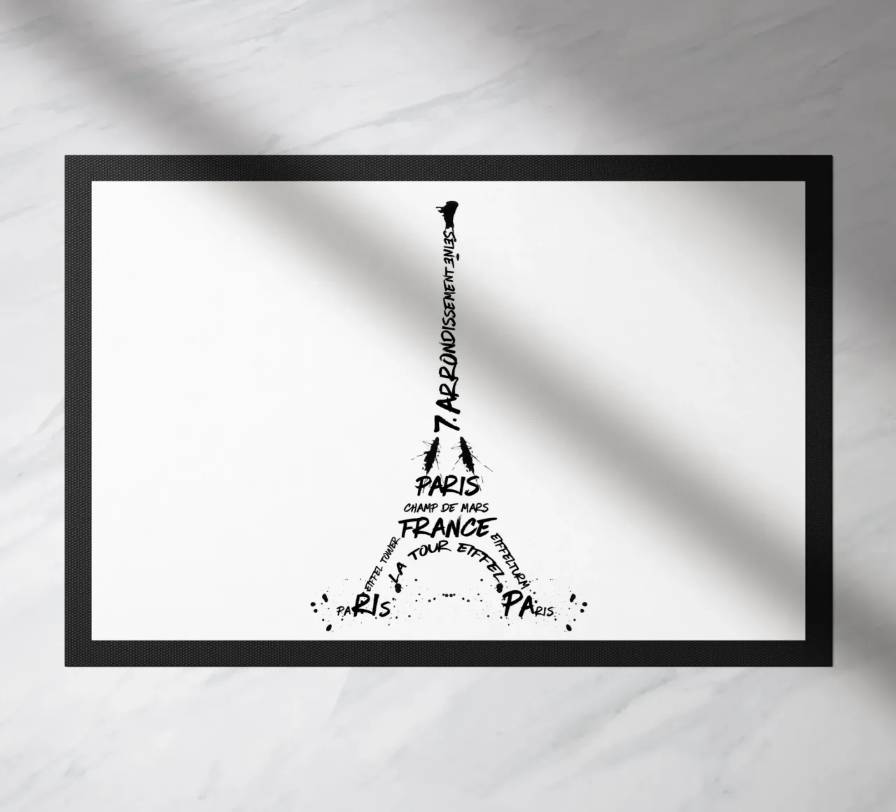 Torre Eiffel de arte digital felpudo de Melanie Viola