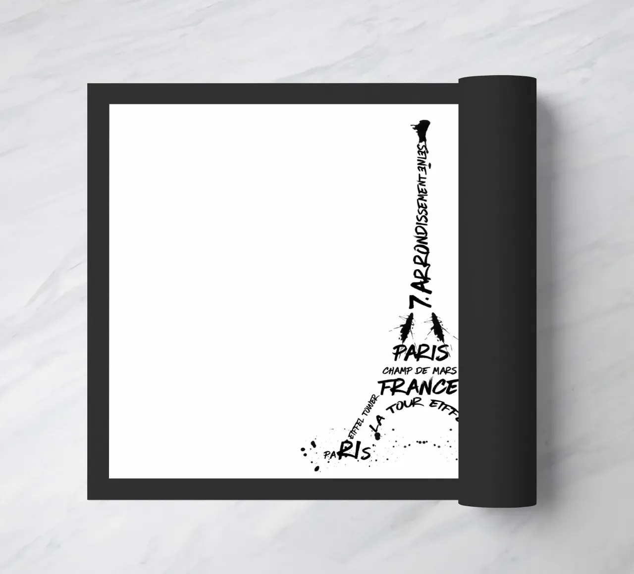 Torre Eiffel de arte digital felpudo de Melanie Viola
