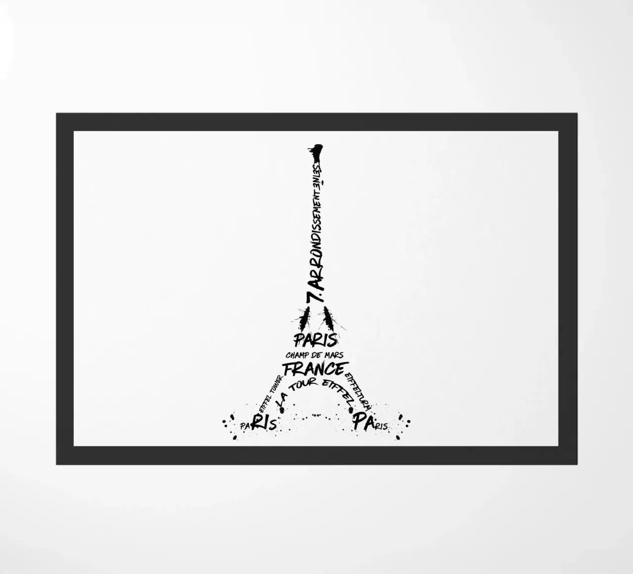 Torre Eiffel de arte digital felpudo de Melanie Viola