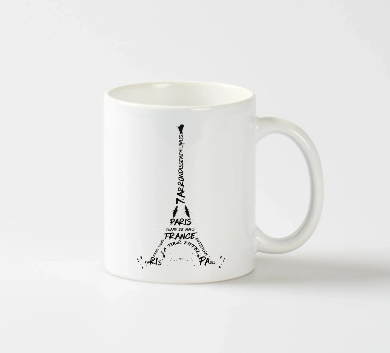 Torre Eiffel in arte digitale tazza in ceramica da Melanie Viola