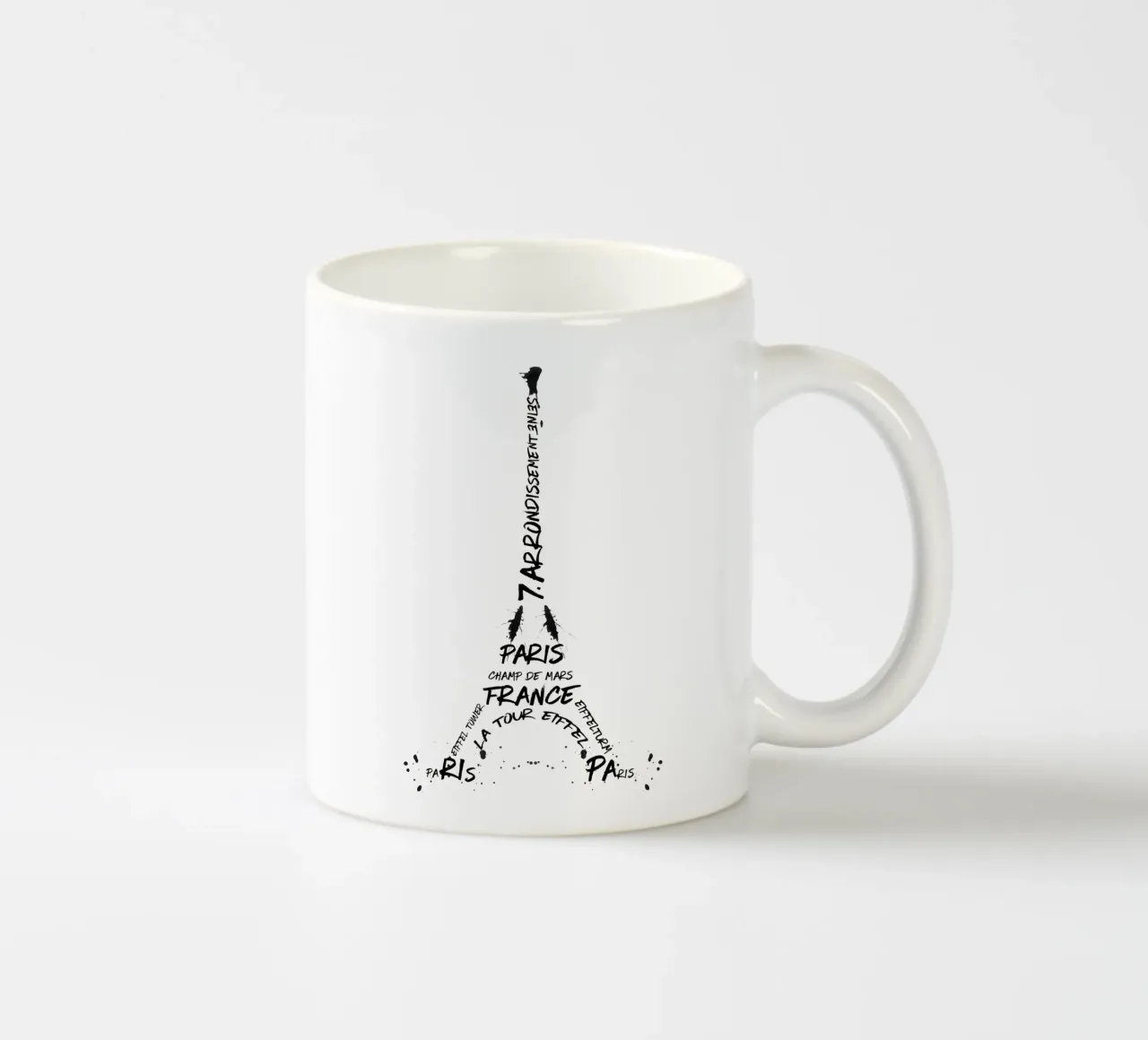 Digital-Art Tour Eiffel mug en céramique de Melanie Viola