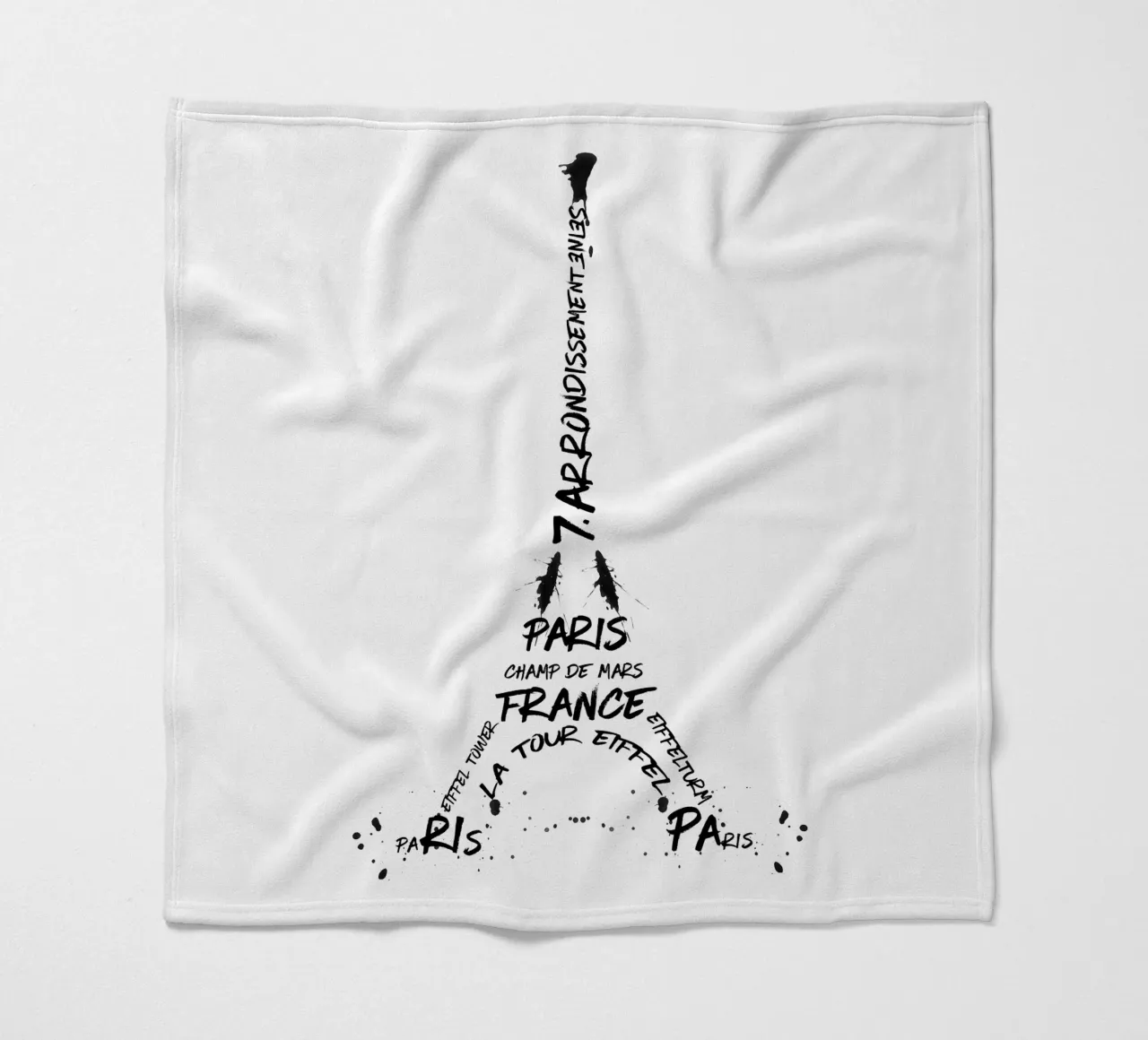 Torre Eiffel de arte digital manta de franela de Melanie Viola