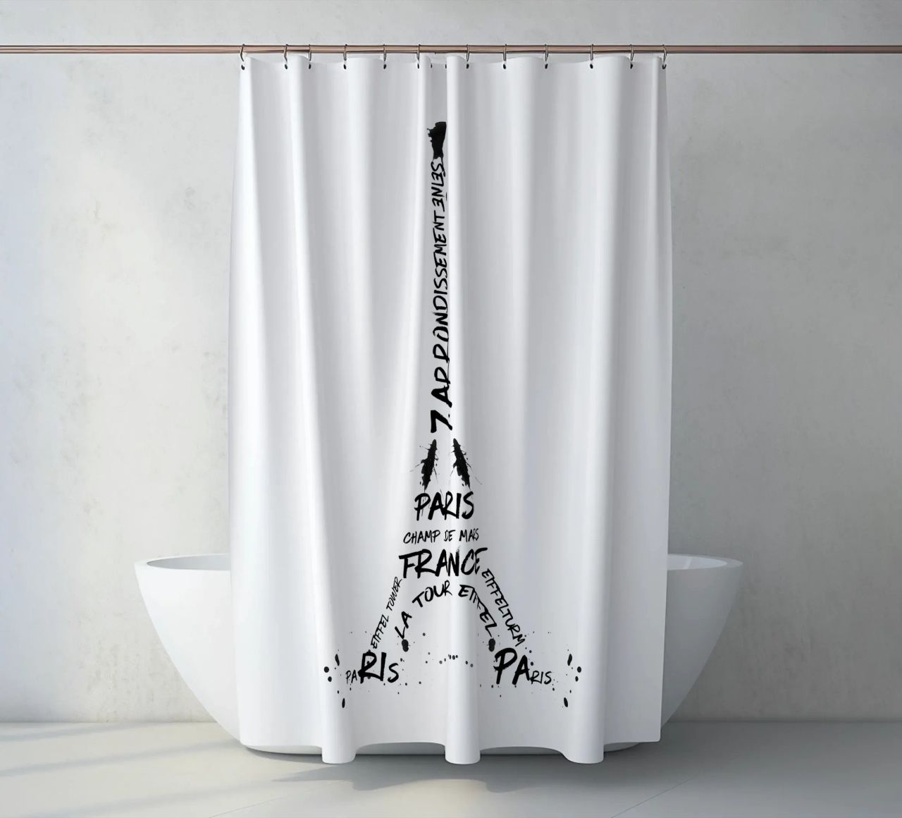 Torre Eiffel in arte digitale tenda da doccia da Melanie Viola