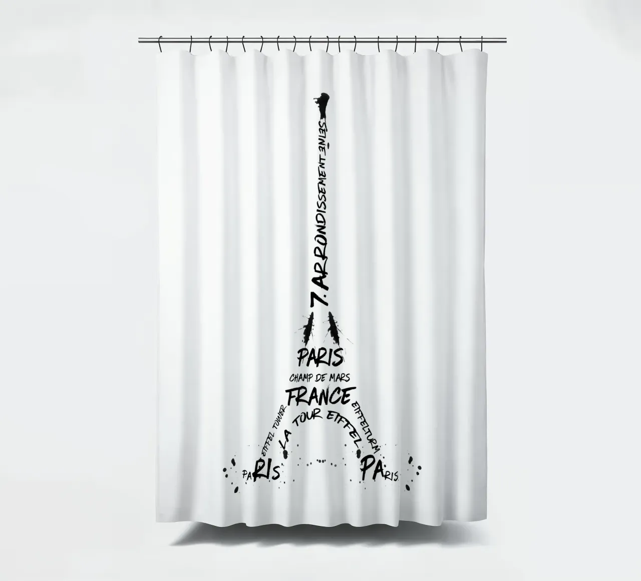Torre Eiffel in arte digitale tenda da doccia da Melanie Viola
