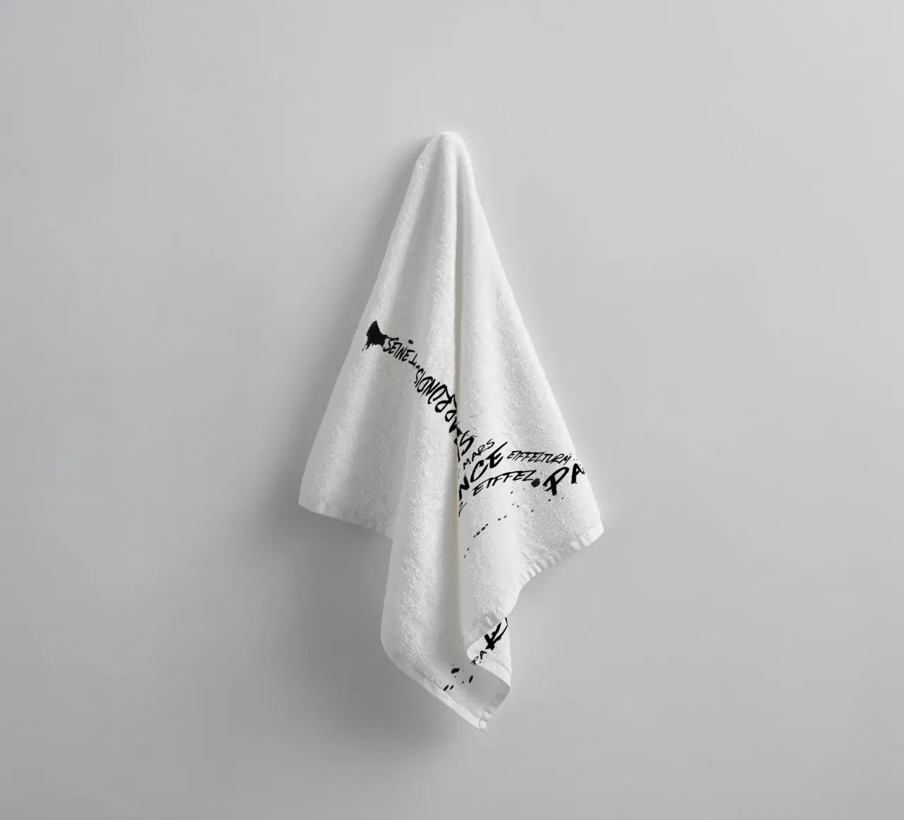 Digital-Art Eiffel Tower towel by Melanie Viola