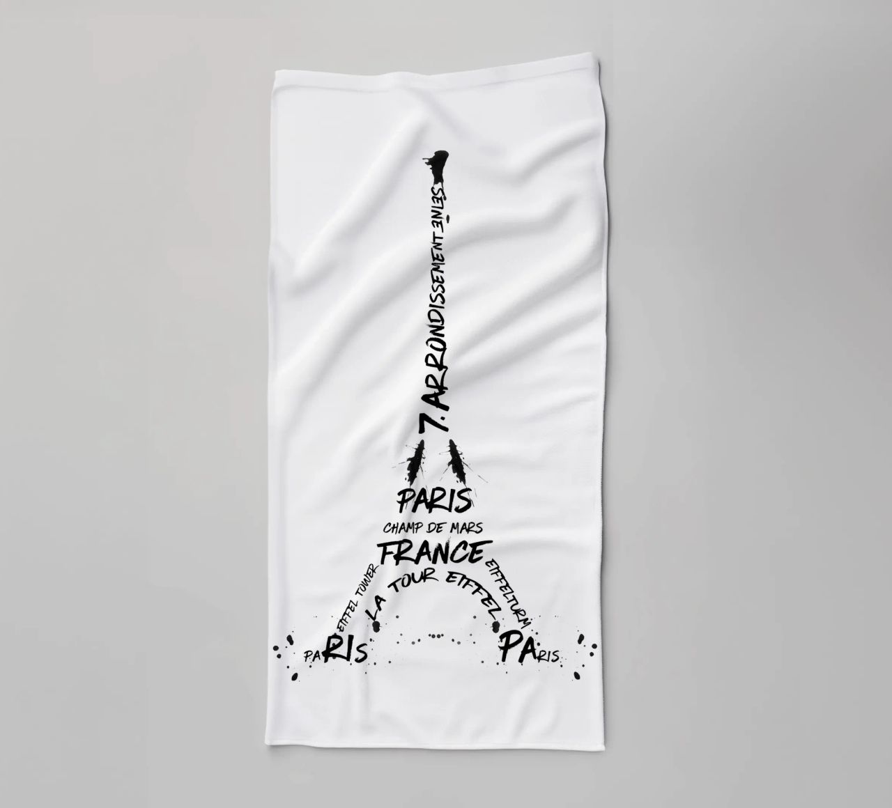 Torre Eiffel in arte digitale asciugamano da bagno da Melanie Viola