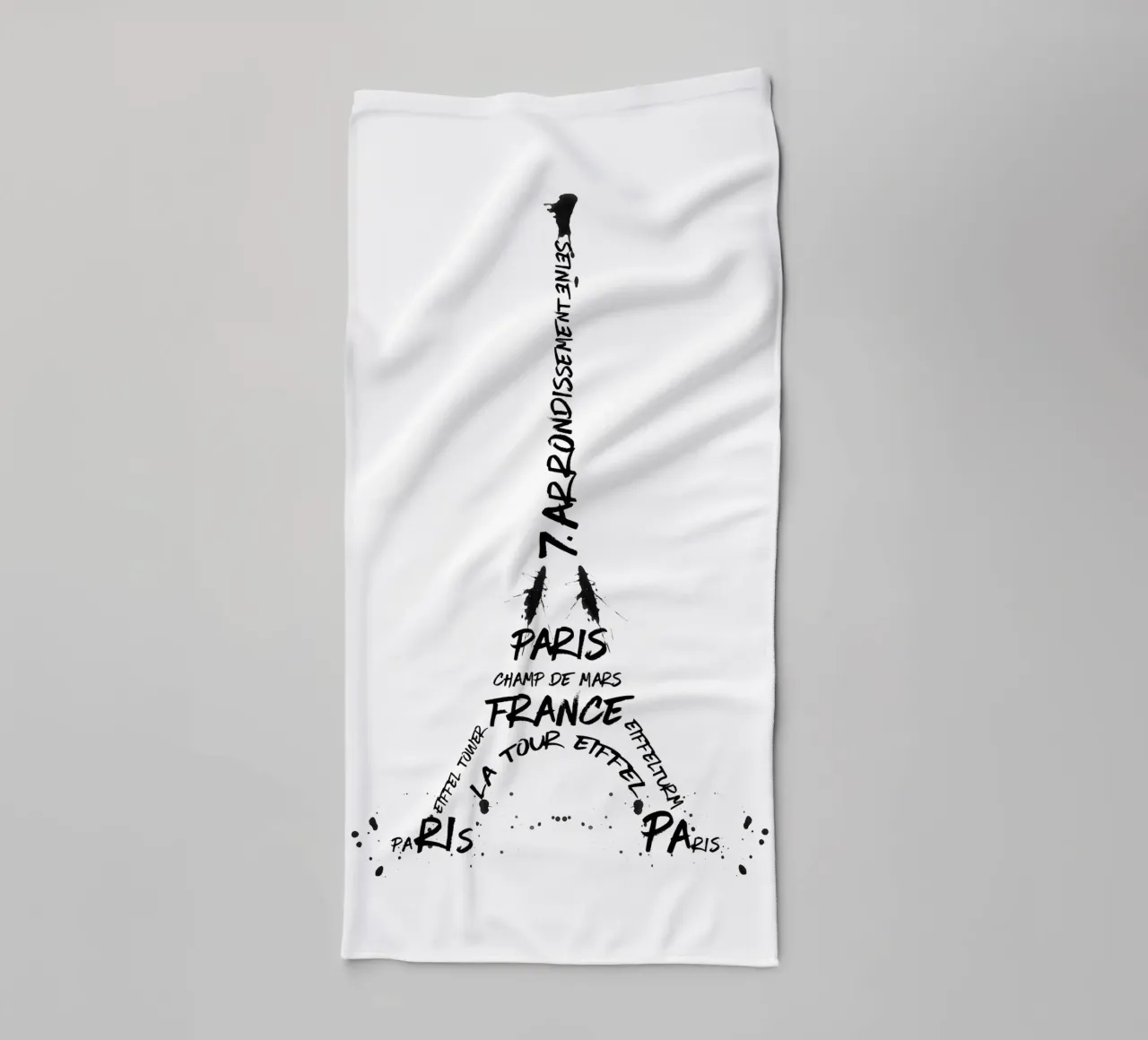Digital-Art Eiffel Tower towel by Melanie Viola