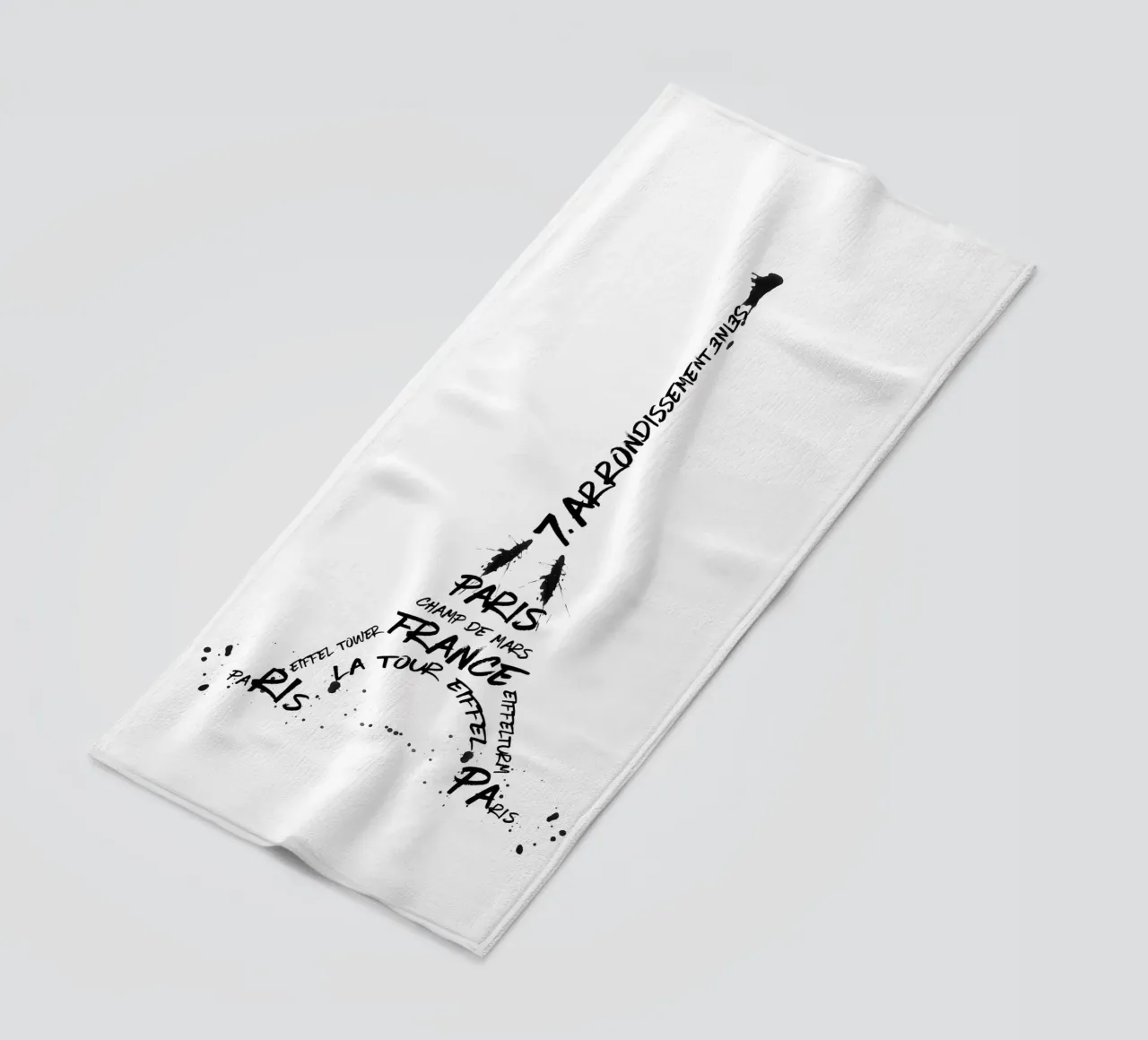 Torre Eiffel in arte digitale telo mare da Melanie Viola