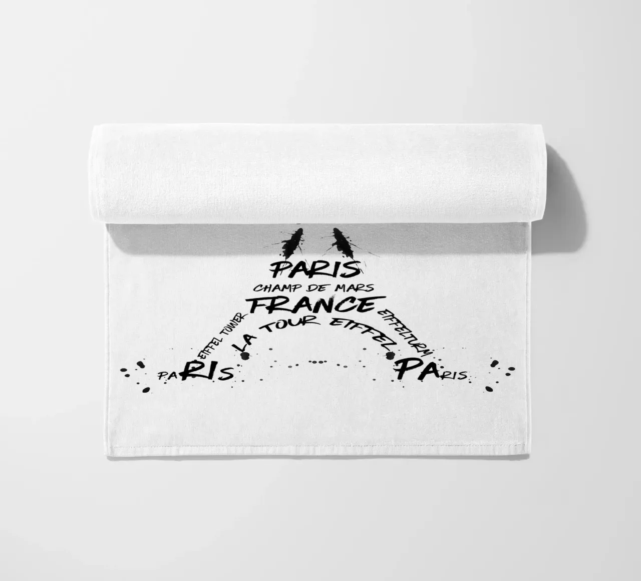 Torre Eiffel in arte digitale telo mare da Melanie Viola