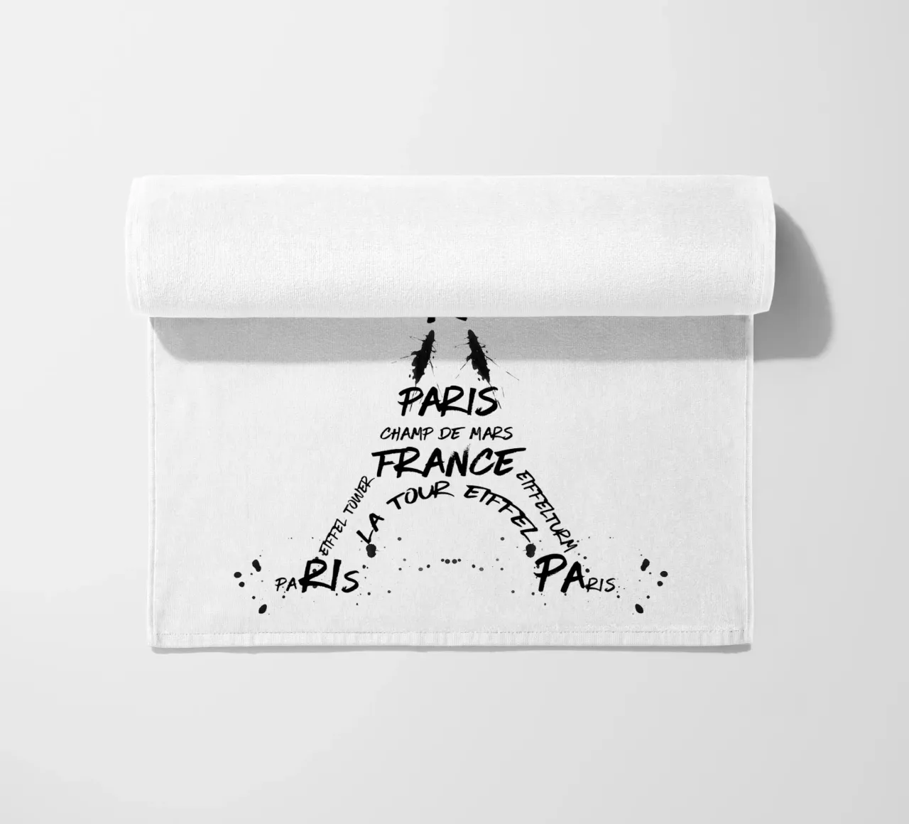 Torre Eiffel in arte digitale telo mare da Melanie Viola