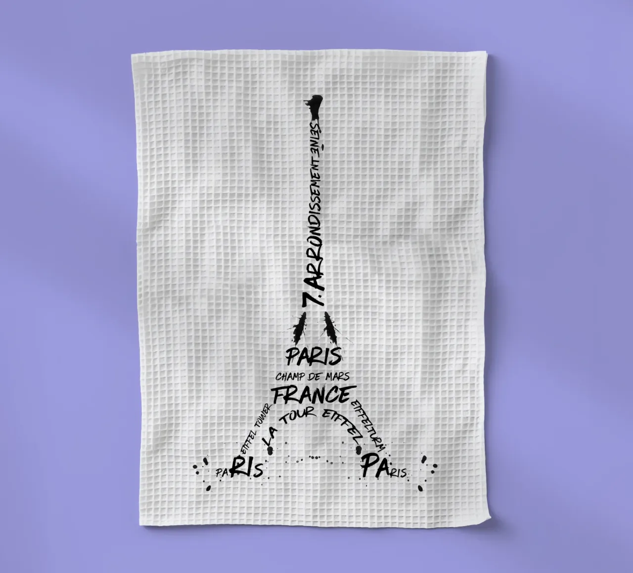 Digital-Art Tour Eiffel torchon de Melanie Viola