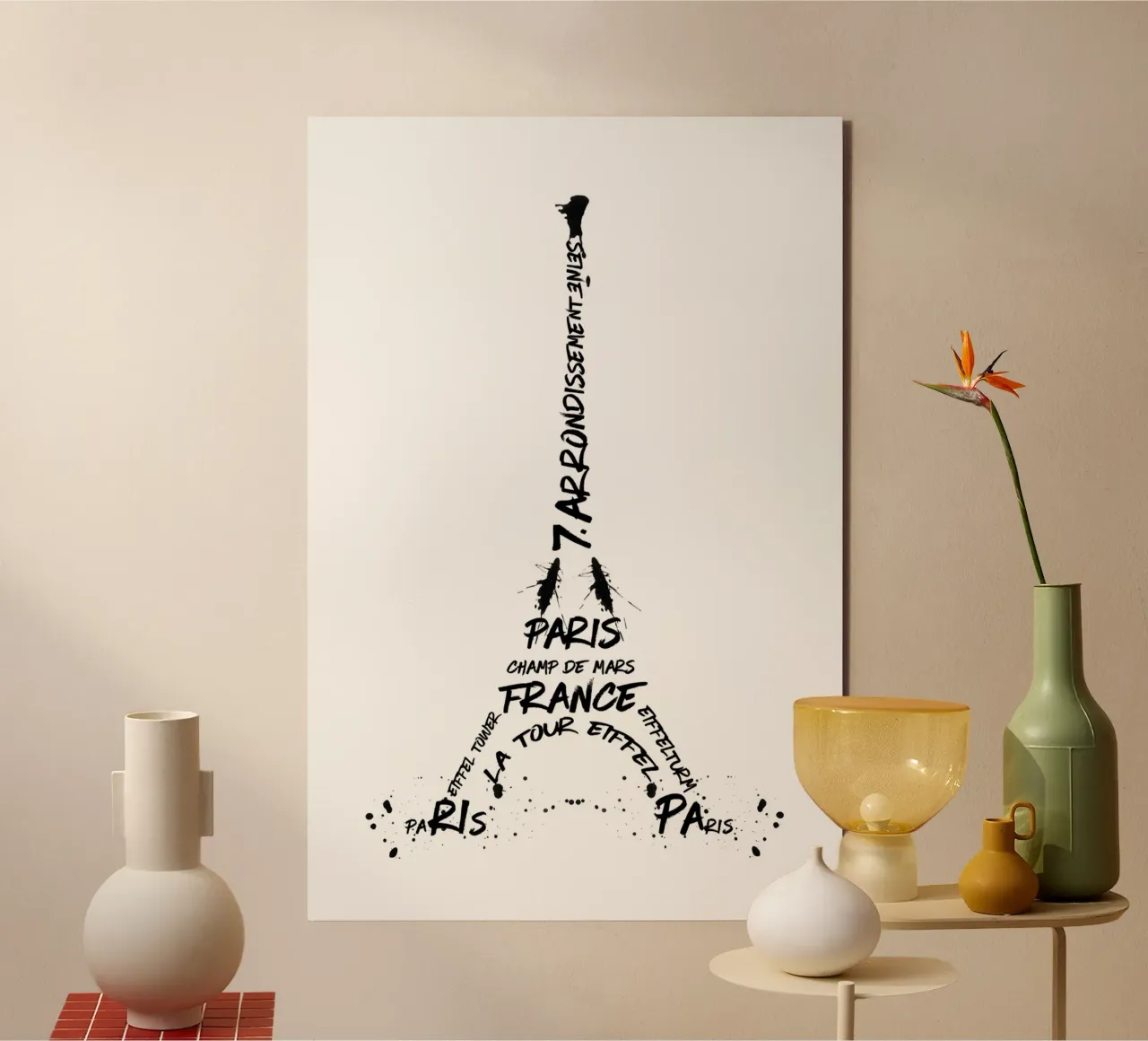 Torre Eiffel in arte digitale alluminio dibond da Melanie Viola