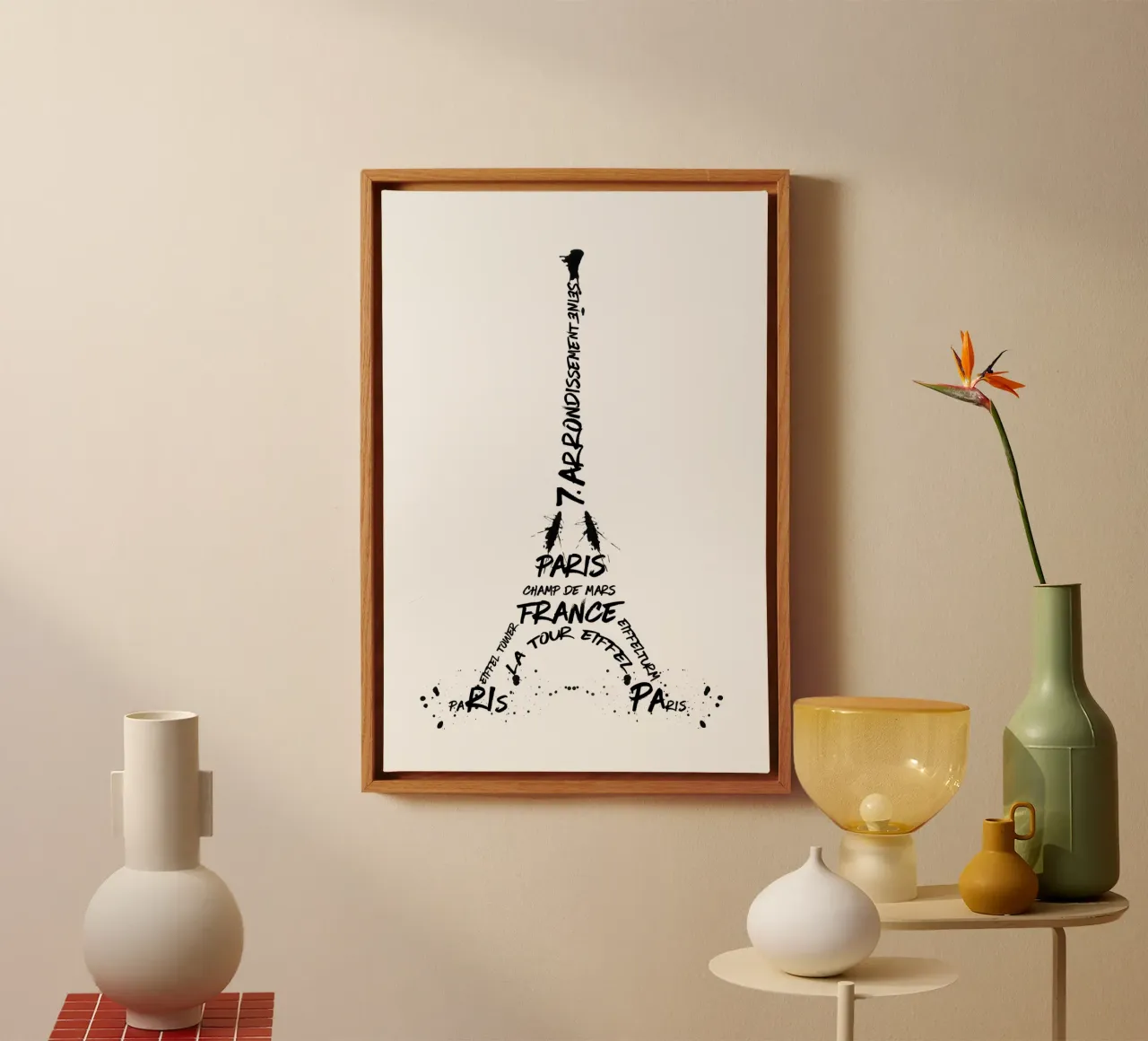 Digital-Art Eiffel Tower canvas by Melanie Viola