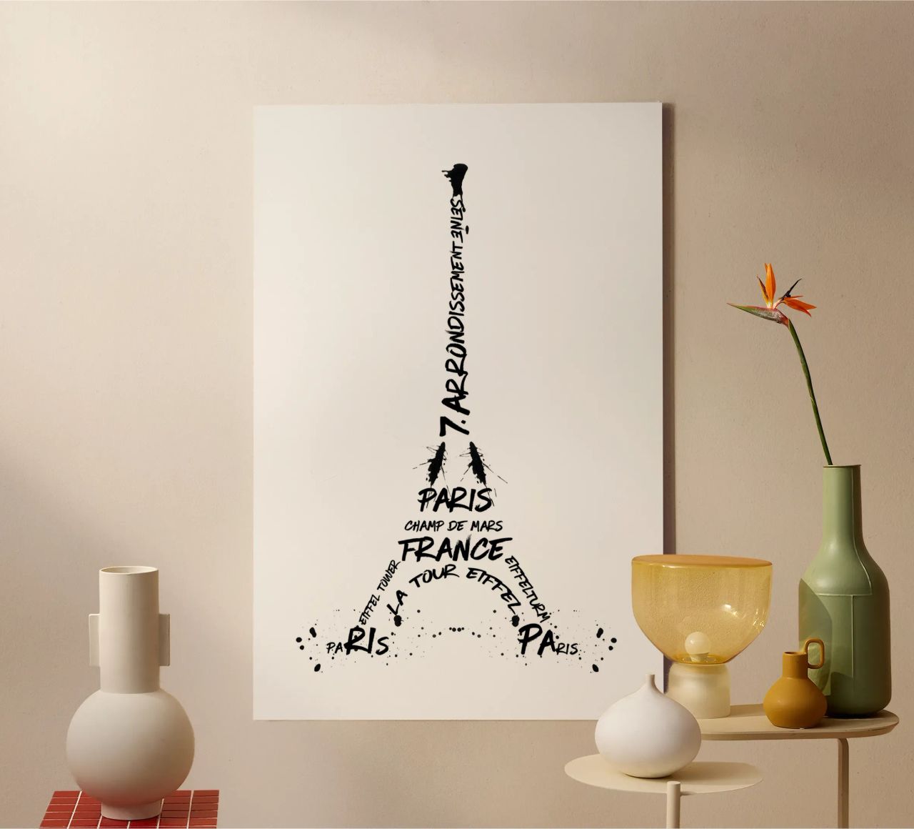 Torre Eiffel in arte digitale tela da Melanie Viola