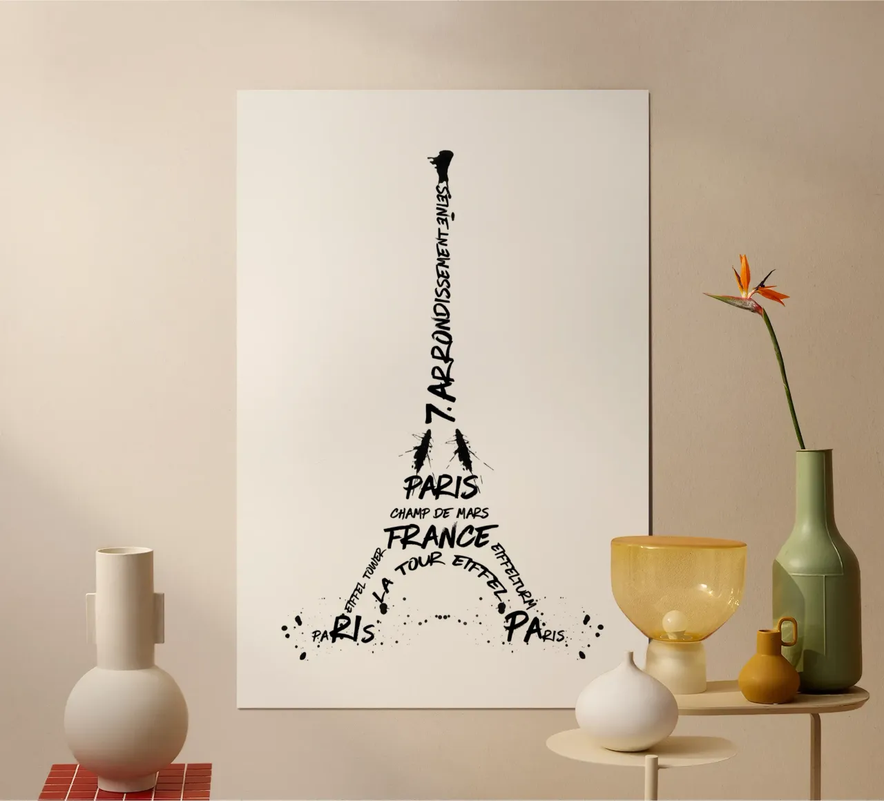 Digital-Art Eiffel Tower Hahnemühle von Melanie Viola