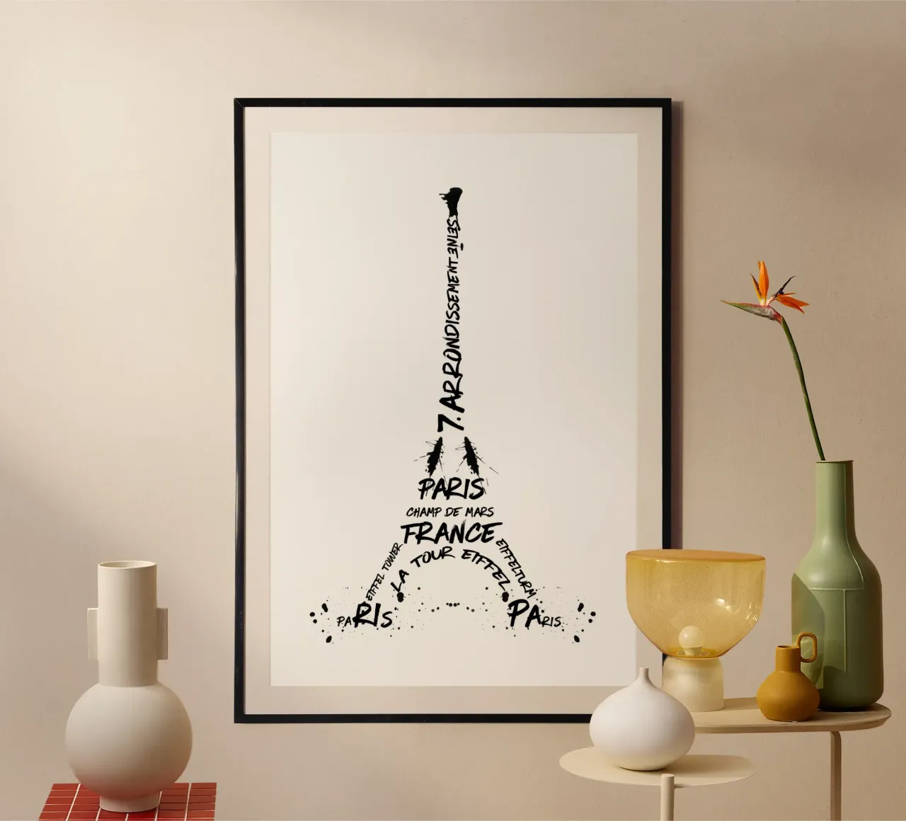 Digital-Art Eiffel Tower Hahnemühle von Melanie Viola