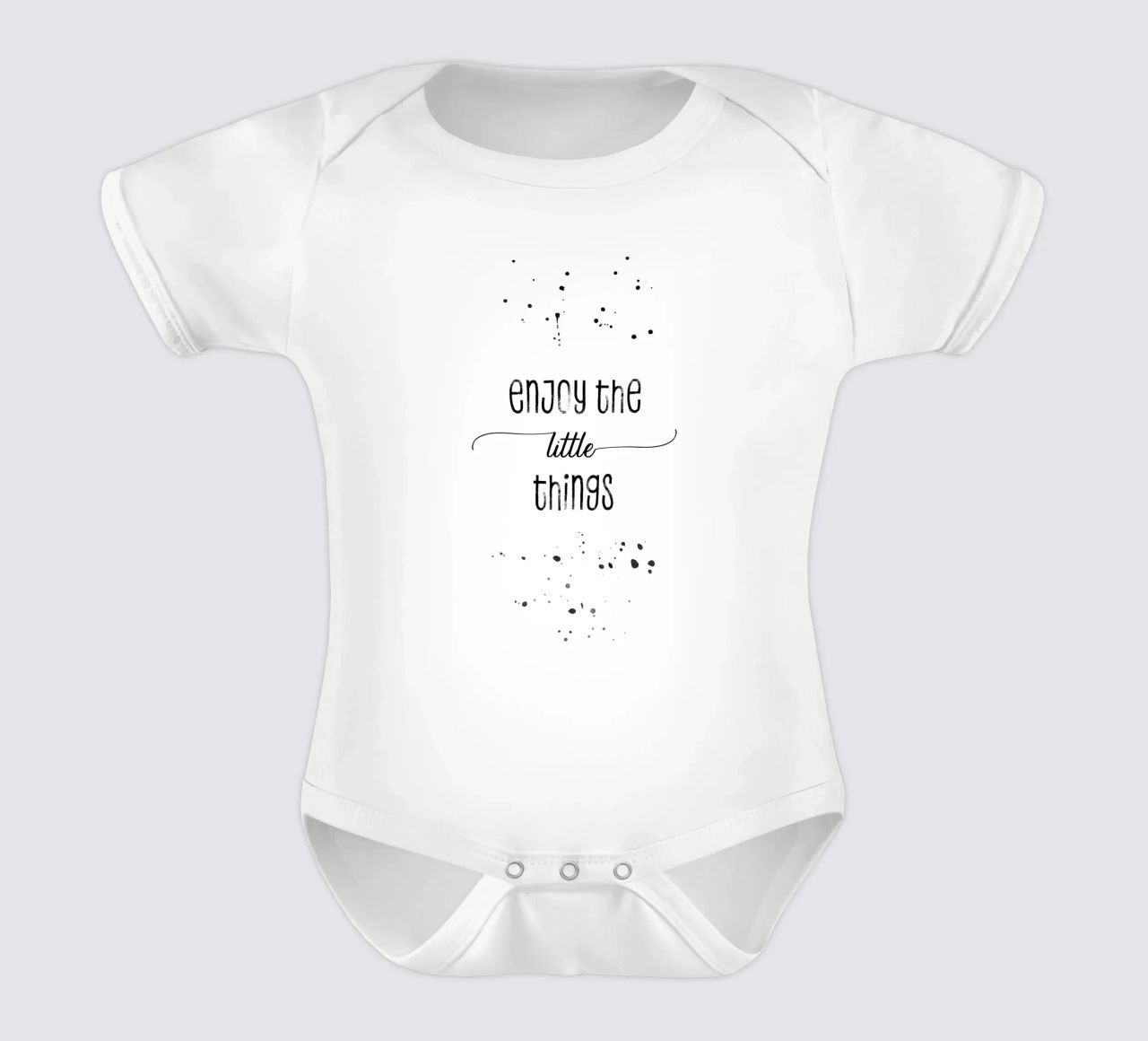 TEXT ART Enjoy the little things body neonato maniche corte da Melanie Viola