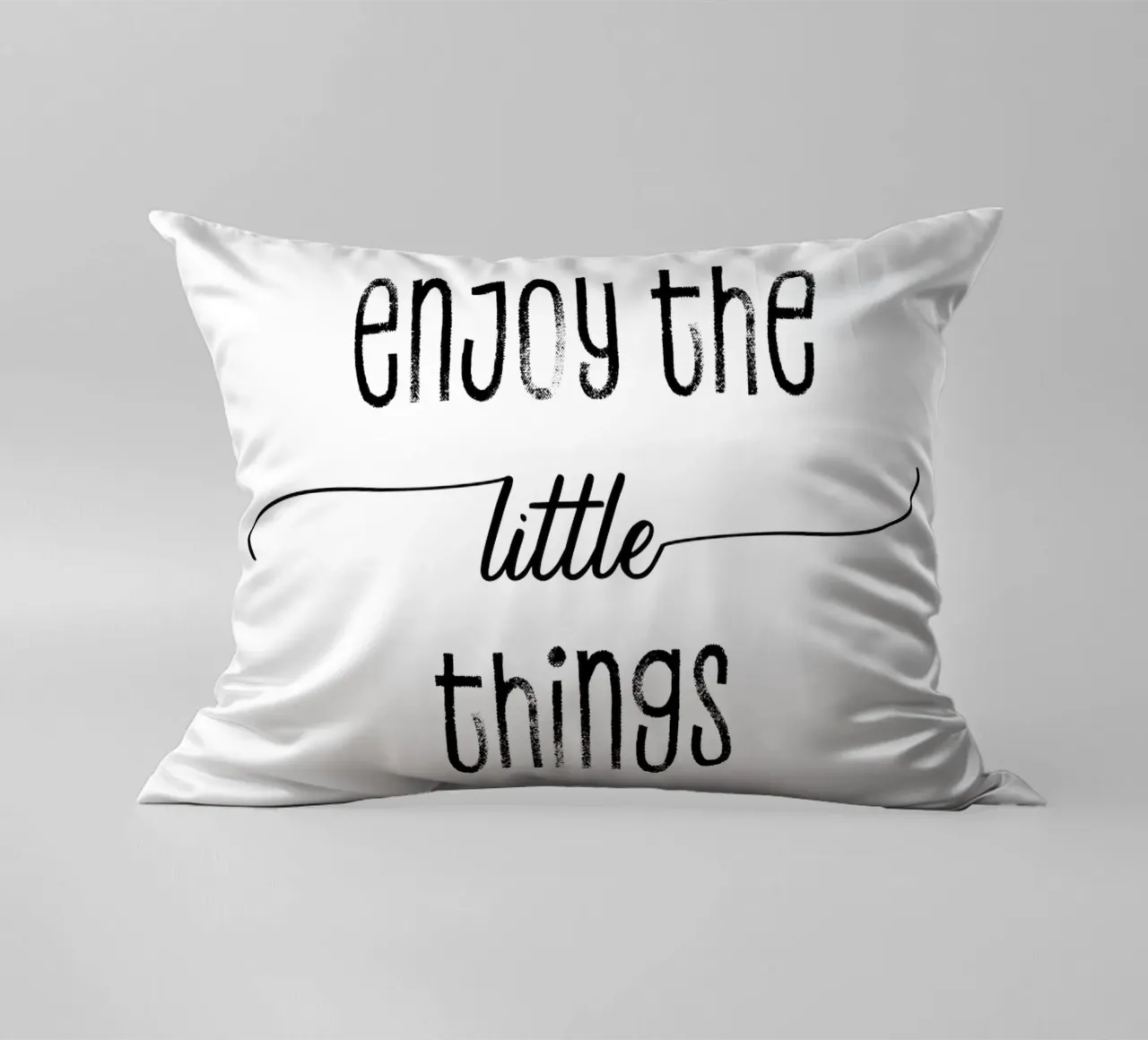 TEXT ART Enjoy the little things cojín de Melanie Viola