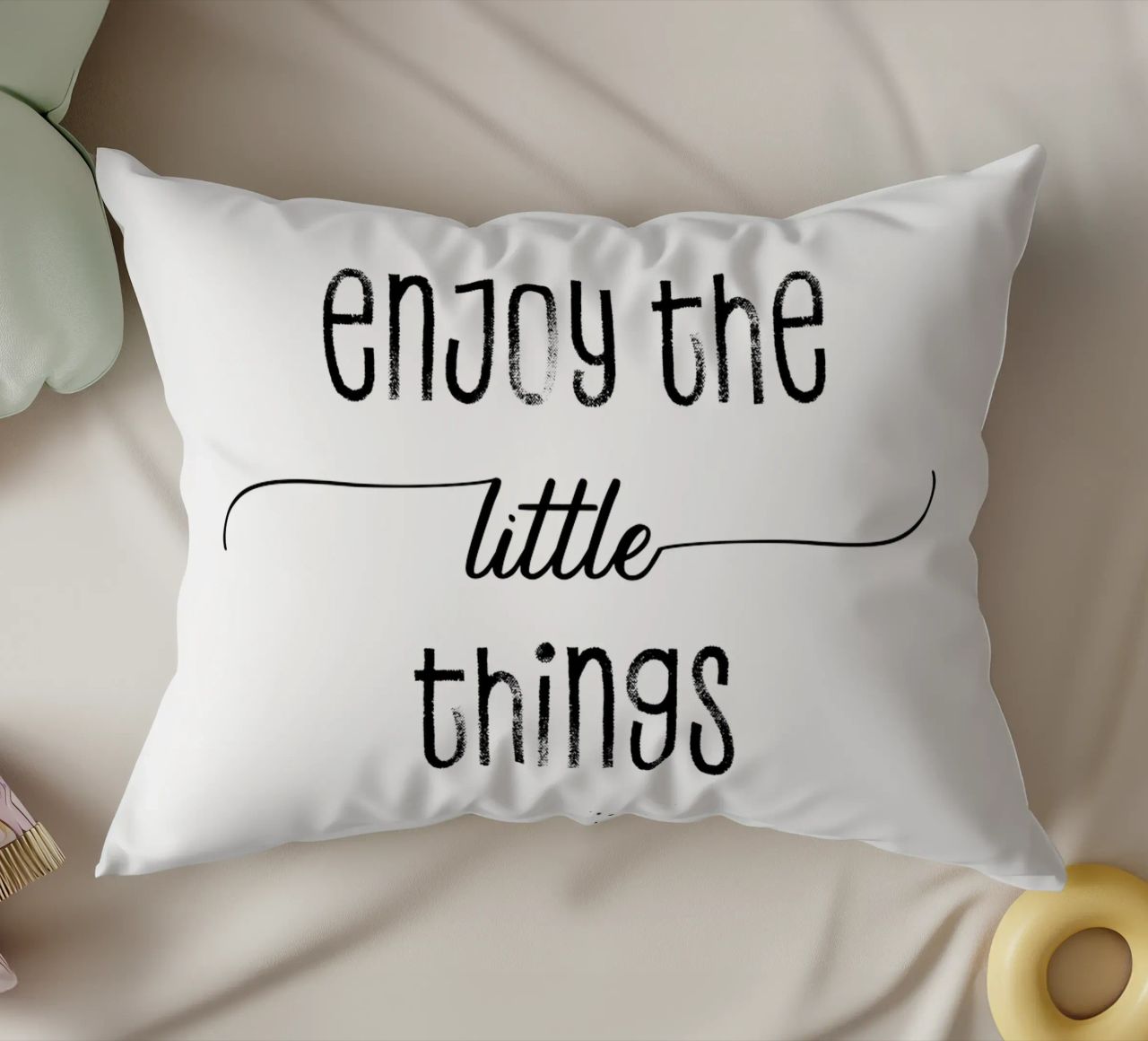 TEXT ART Enjoy the little things cuscino da Melanie Viola